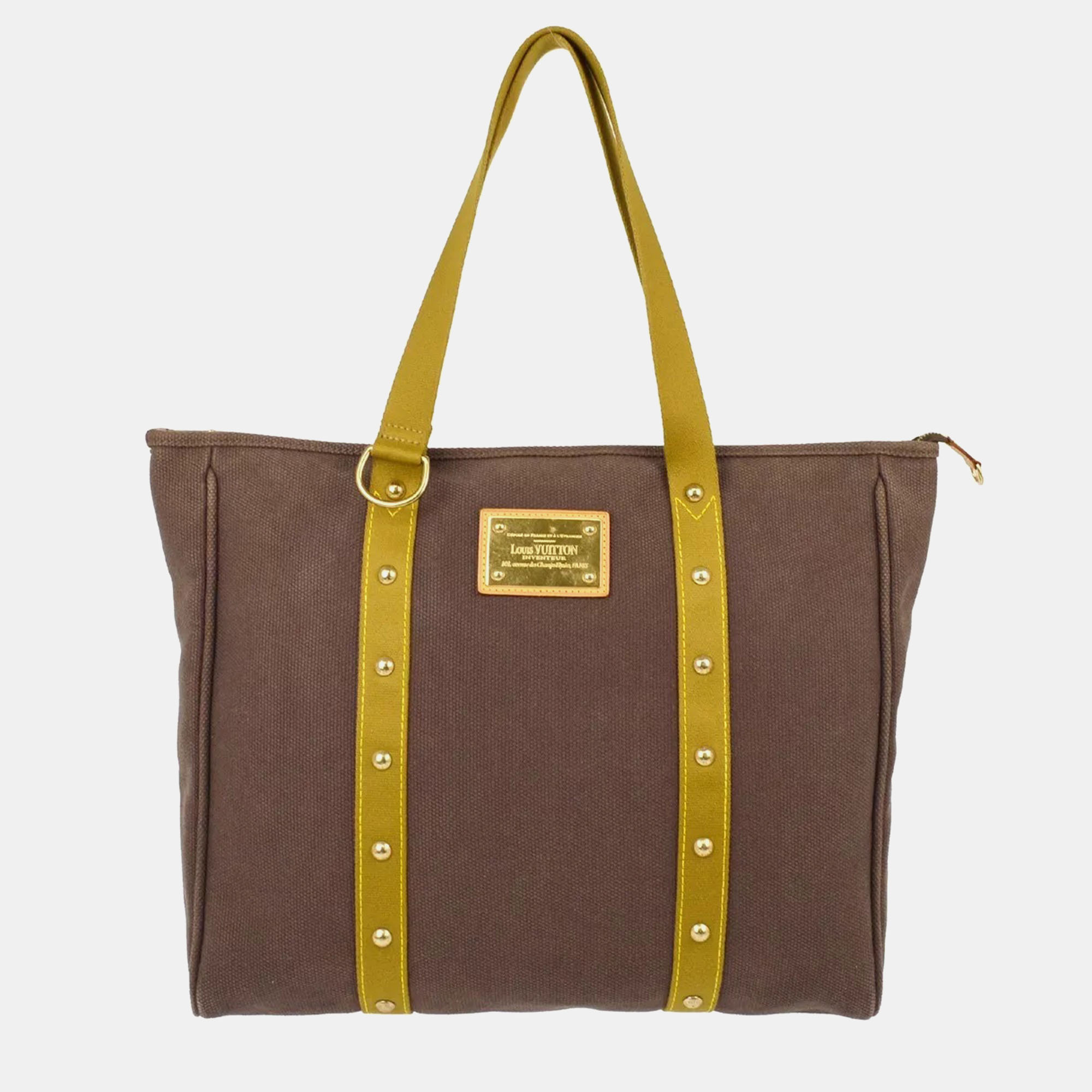 

Louis Vuitton Brown Canvas Antigua Cabas GM Tote Bag