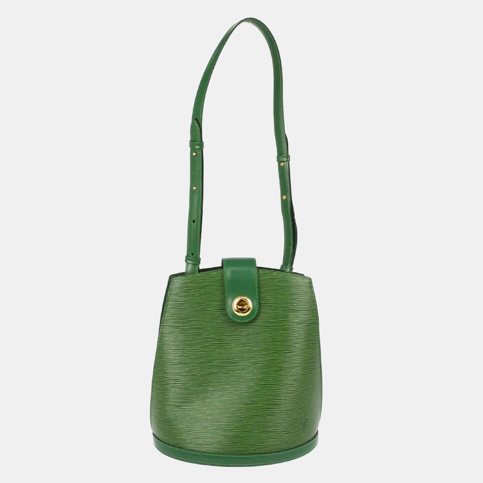 

Louis Vuitton Green Epi Cluny Shoulder Bag