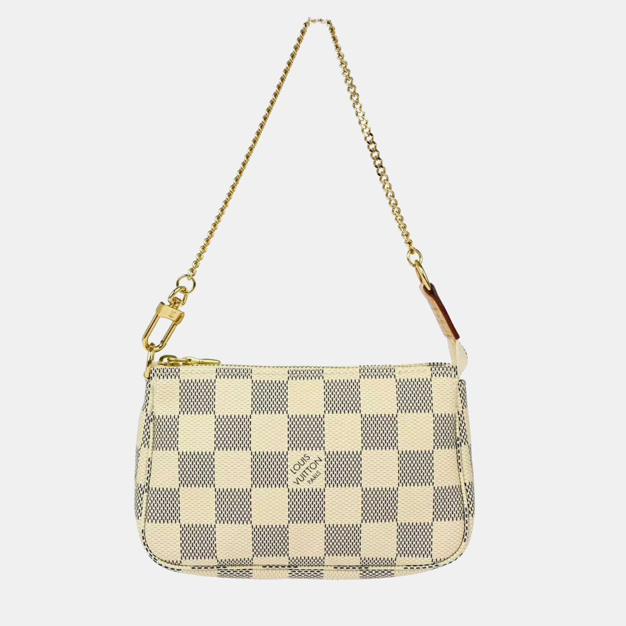 

Louis Vuitton Damier Azur Mini Pochette Accessoires Handbag, Grey