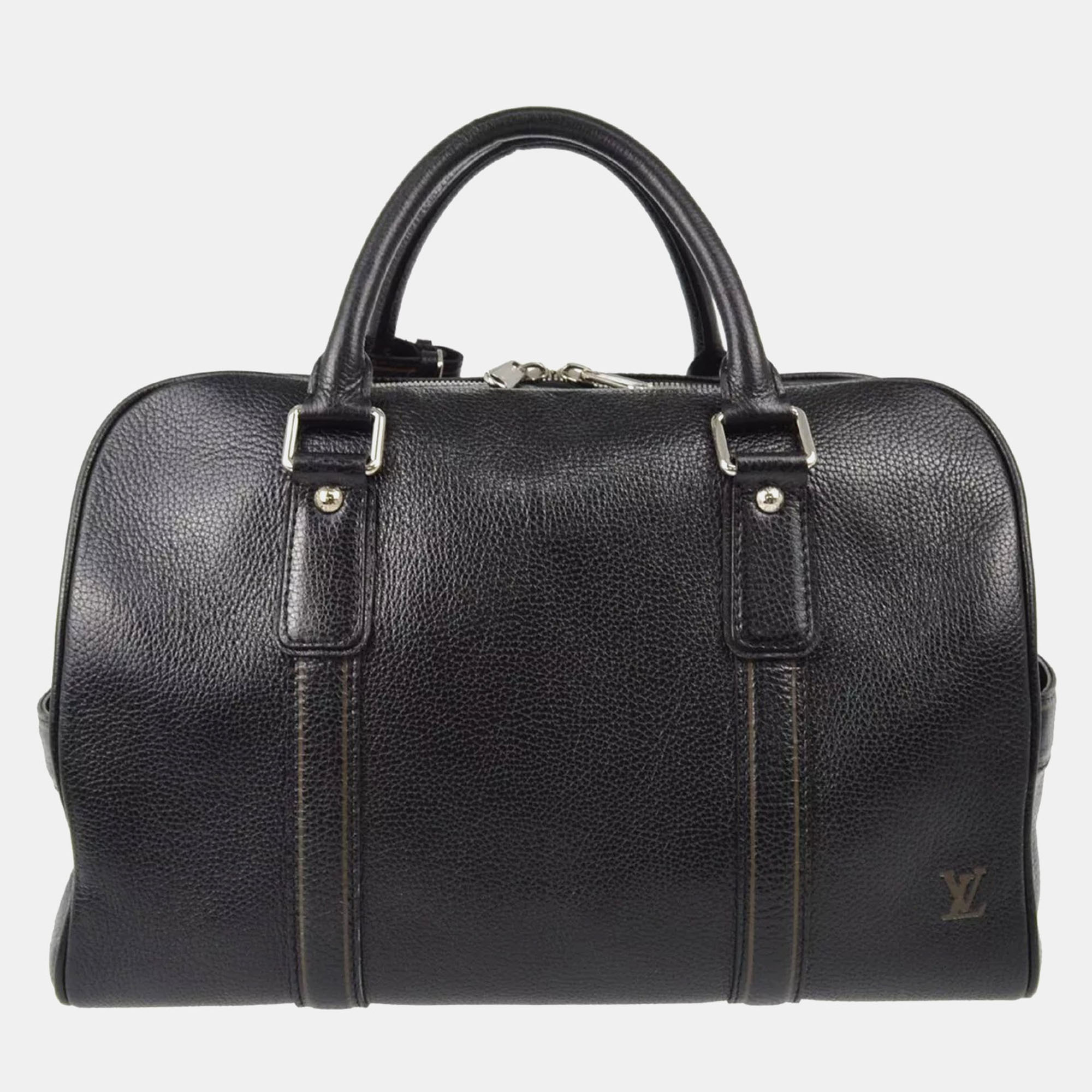 

Louis Vuitton Black Tobago Leather Carryall Handbag