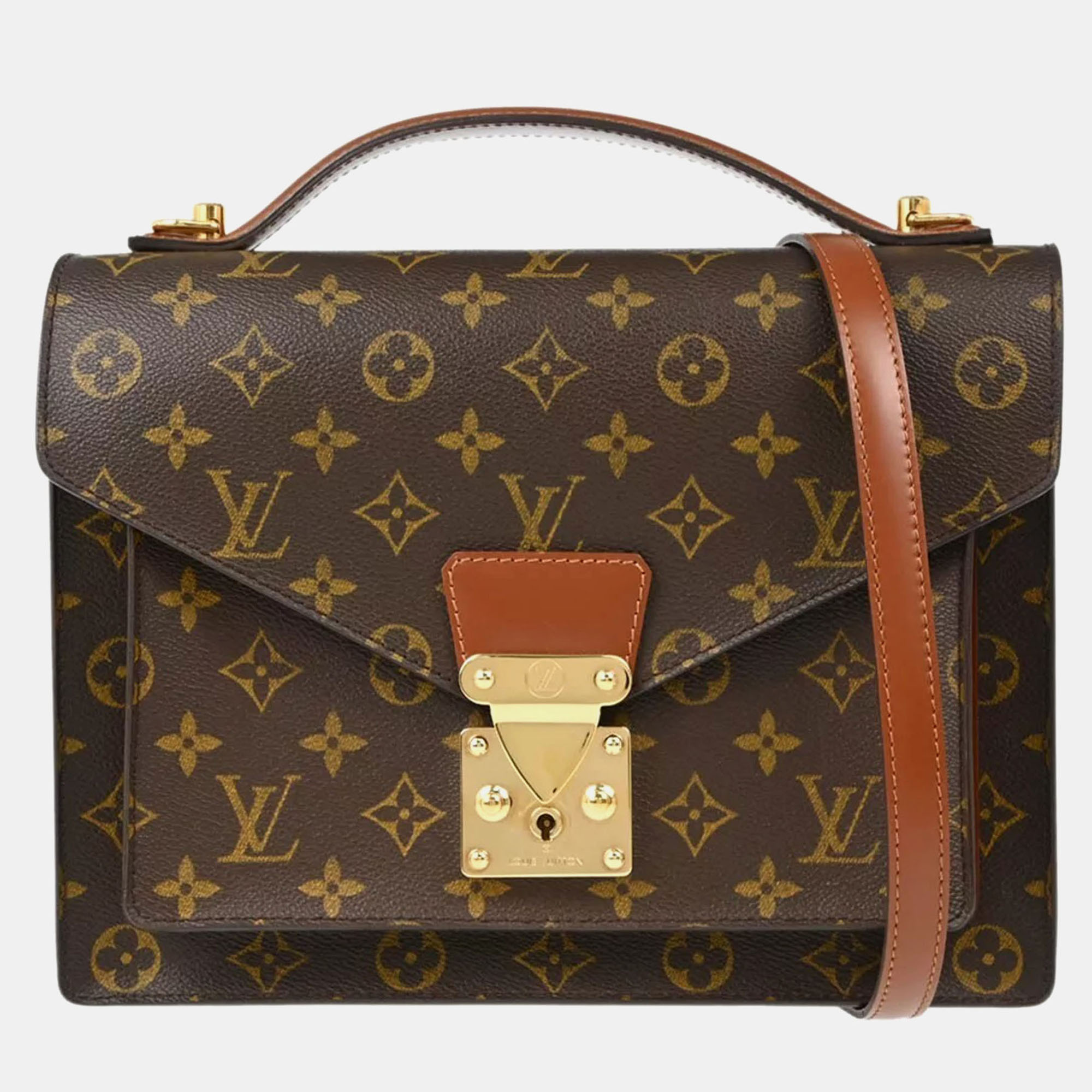 

Louis Vuitton Monogram Canvas Monceau 28 Business Handbag, Brown