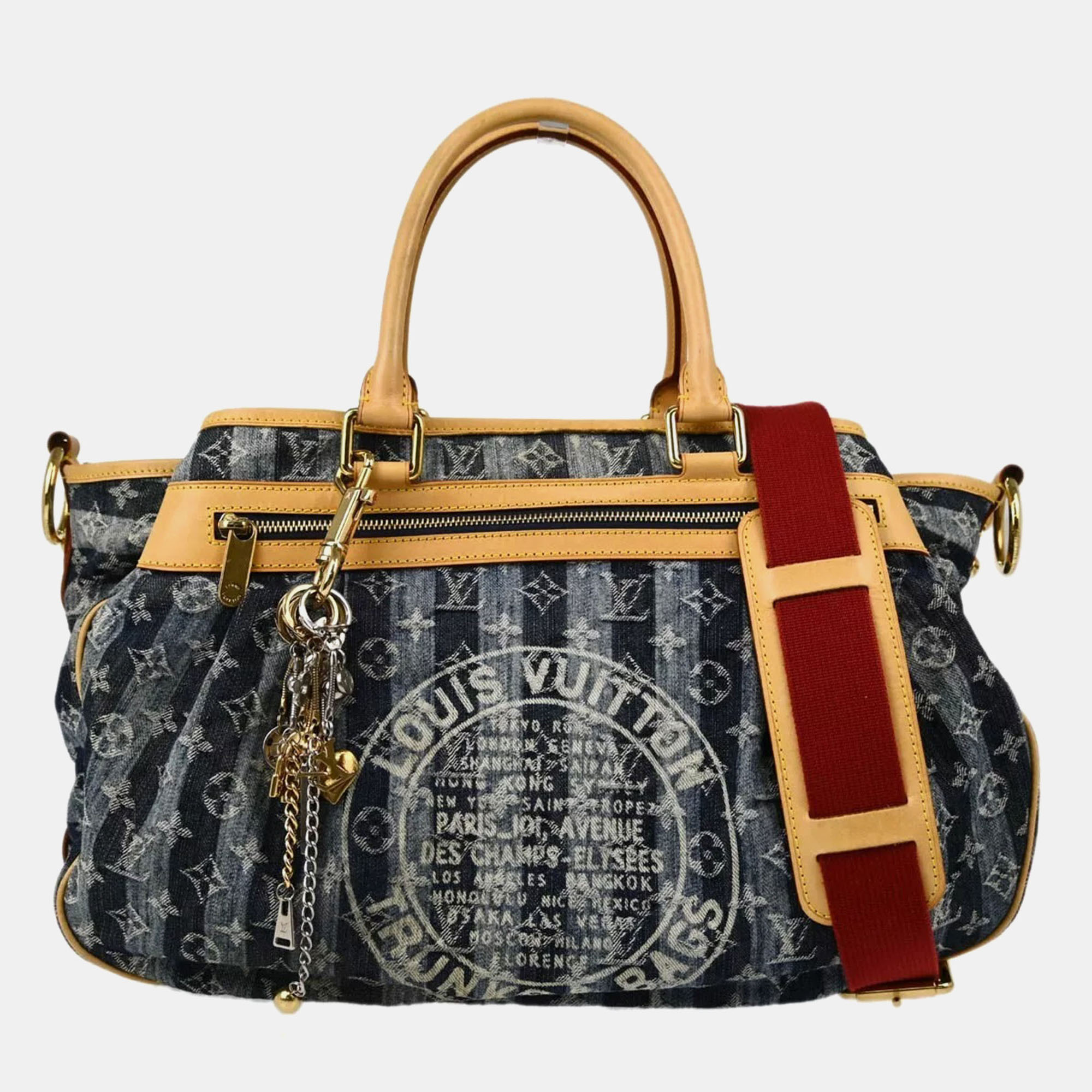 

Louis Vuitton Blue Monogram Denim Cabas Raye Gm Tote Bag