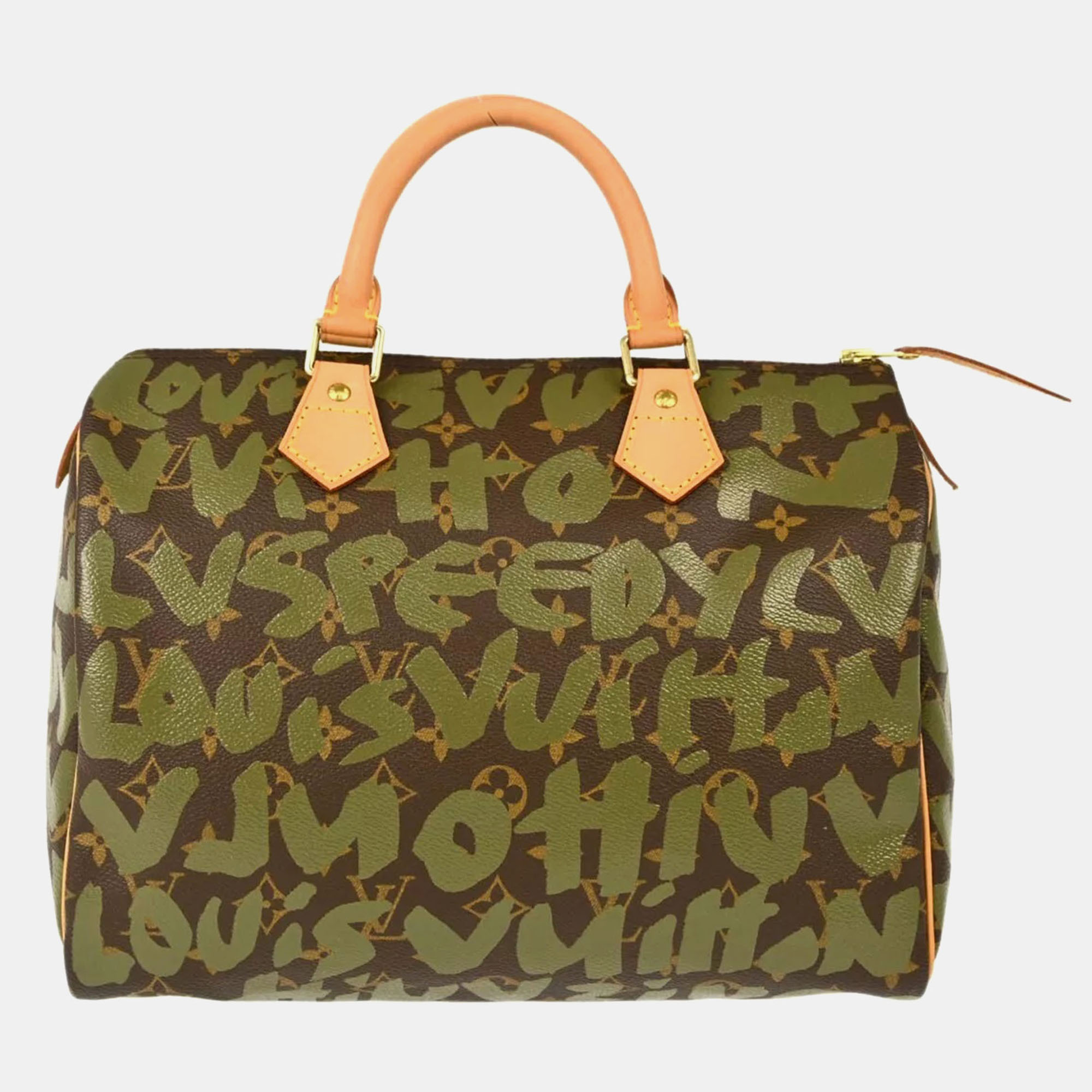 

Louis Vuitton Monogram Graffiti Speedy 30 Handbag, Brown