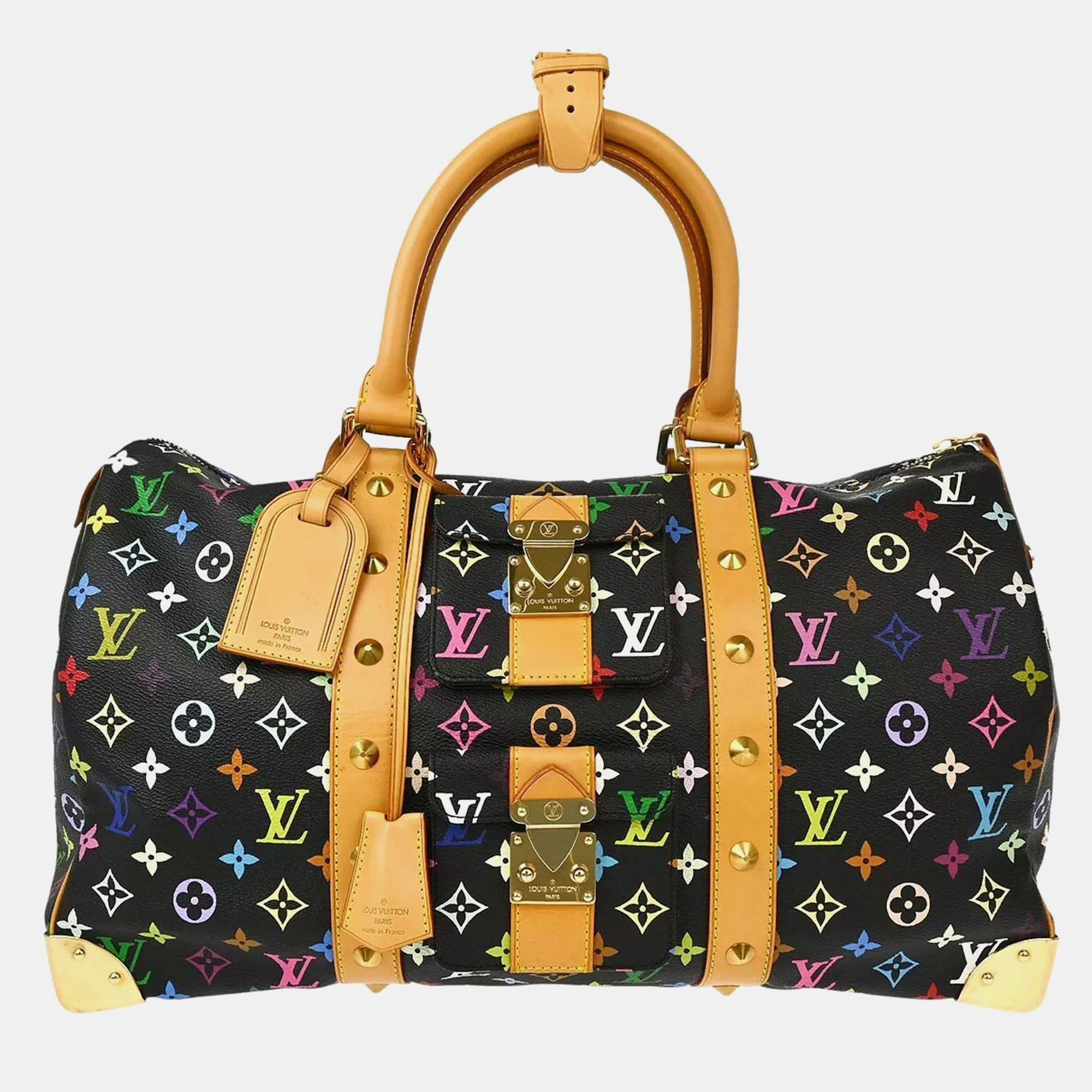 

Louis Vuitton Black Monogram Multicolor Speedy 45 Handbag