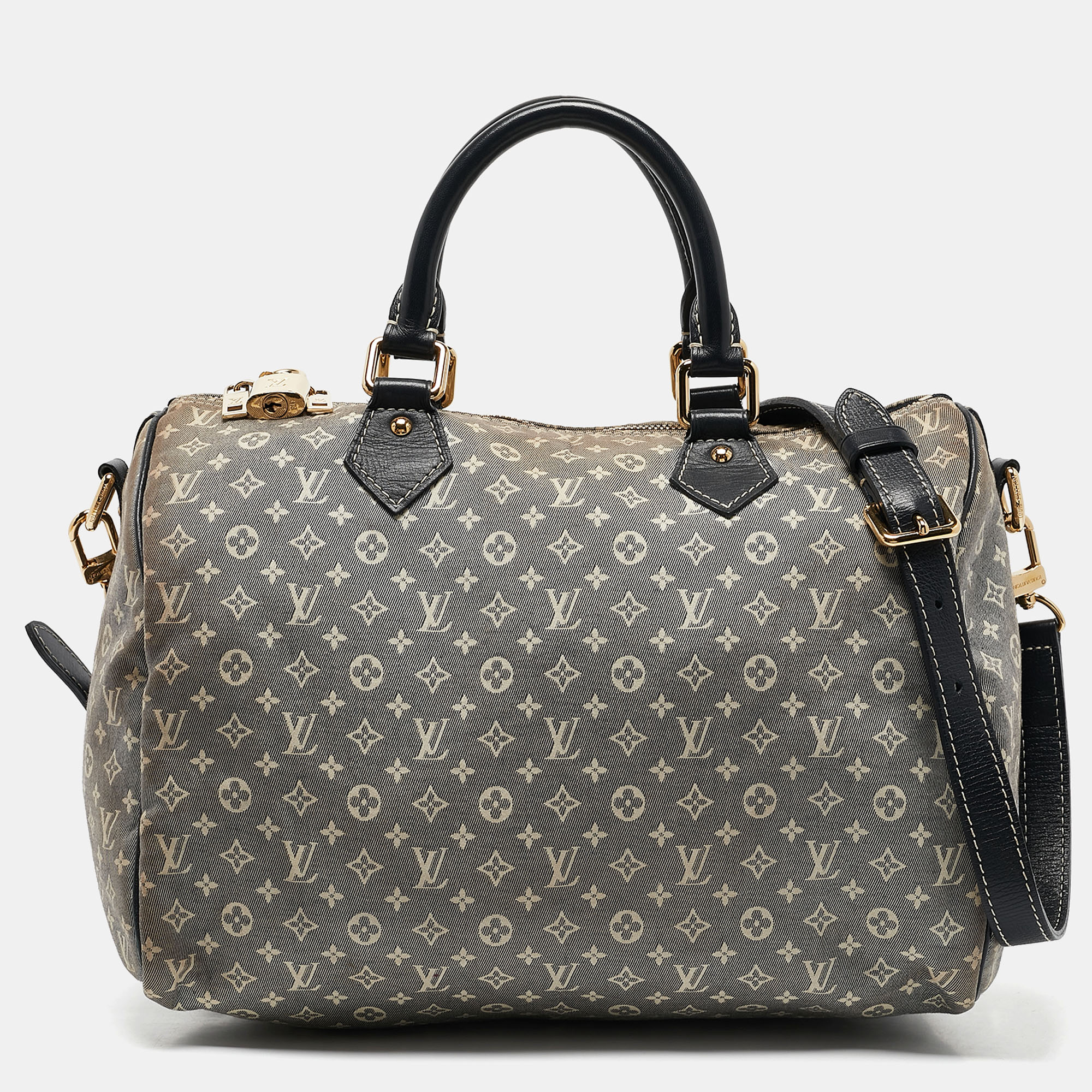 

Louis Vuitton Encre Monogram Mini Idylle Speedy Bandouliere 30 Bag, Blue