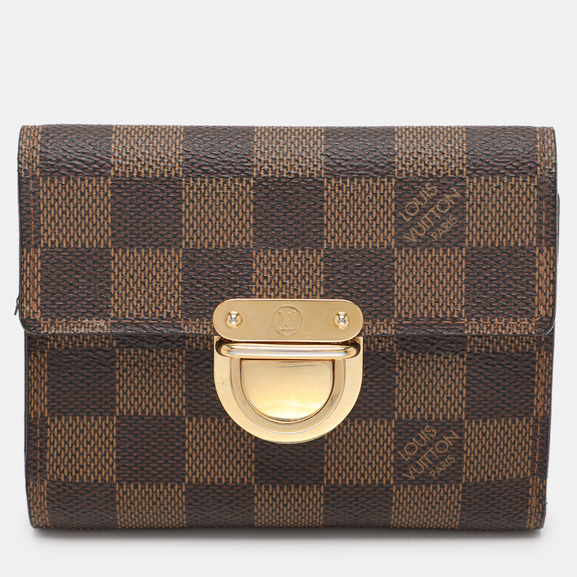 

Louis Vuitton Damier Ebene Canvas Koala Wallet, Brown