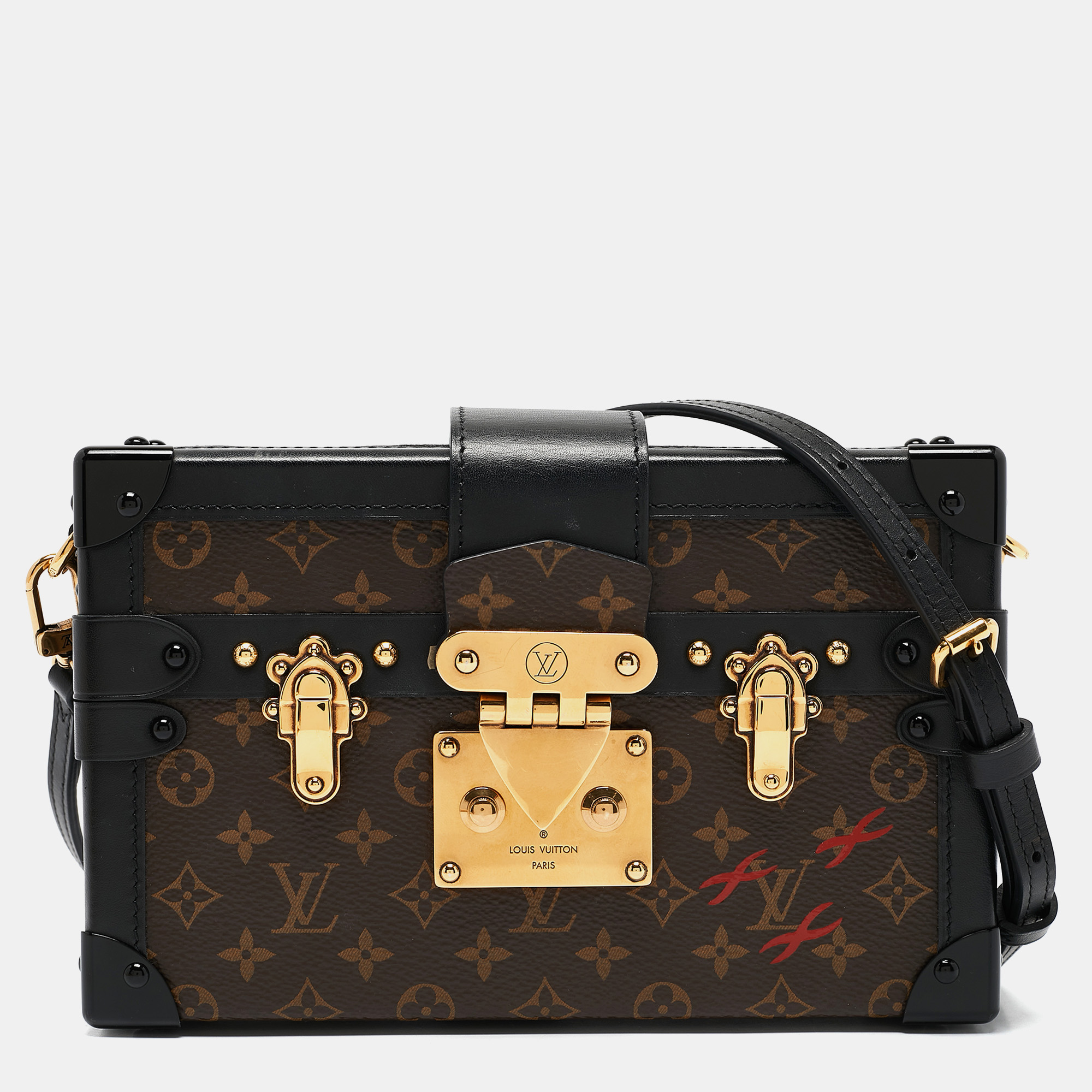 

Louis Vuitton Monogram Canvas Petite Malle Bag, Black