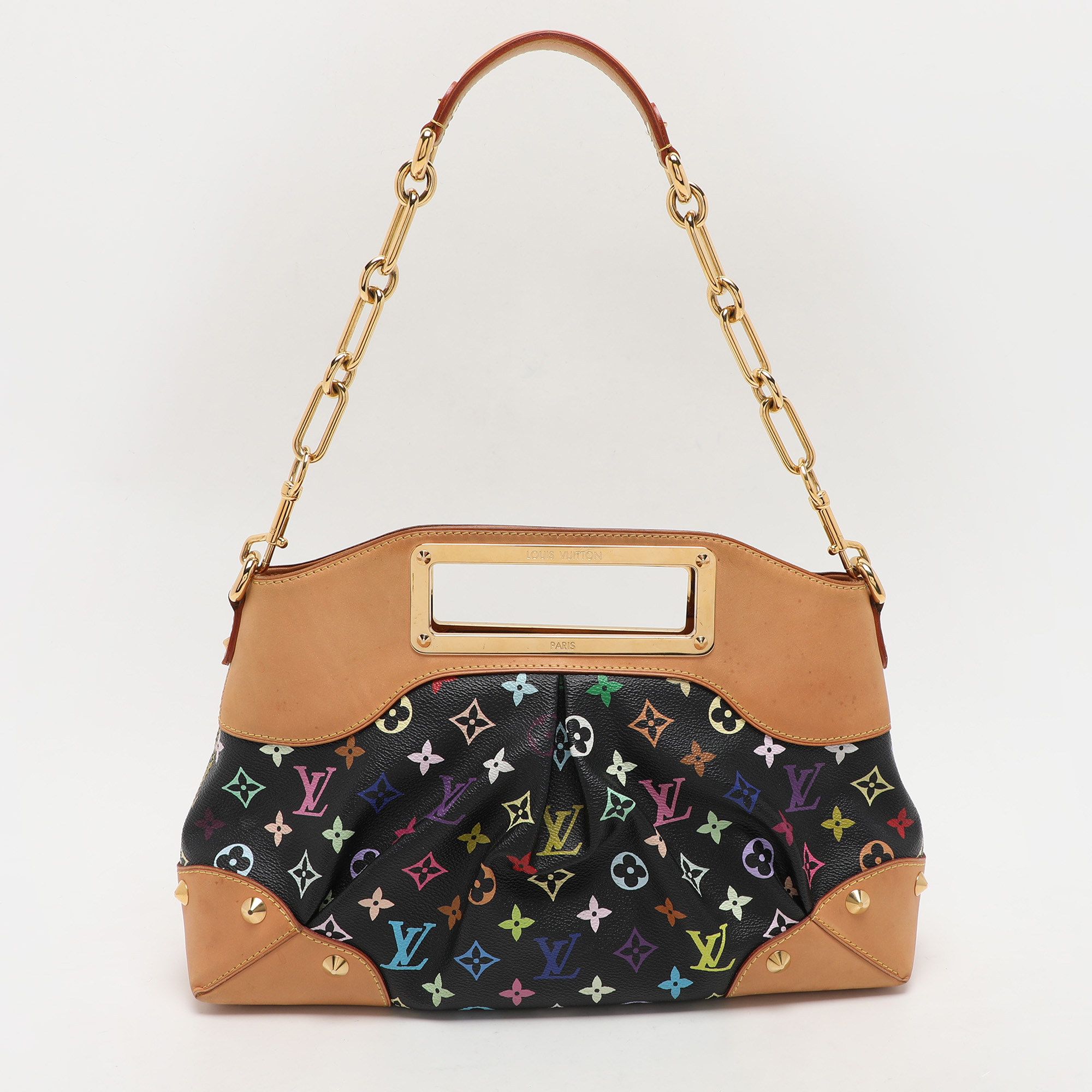 Louis Vuitton Black Monogram Multicolore Canvas Judy MM Bag 