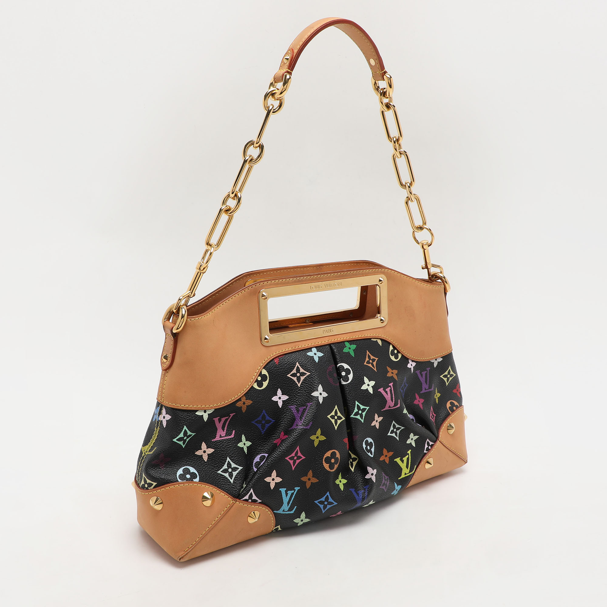 Louis Vuitton Black Monogram Multicolore Canvas Judy MM Bag 