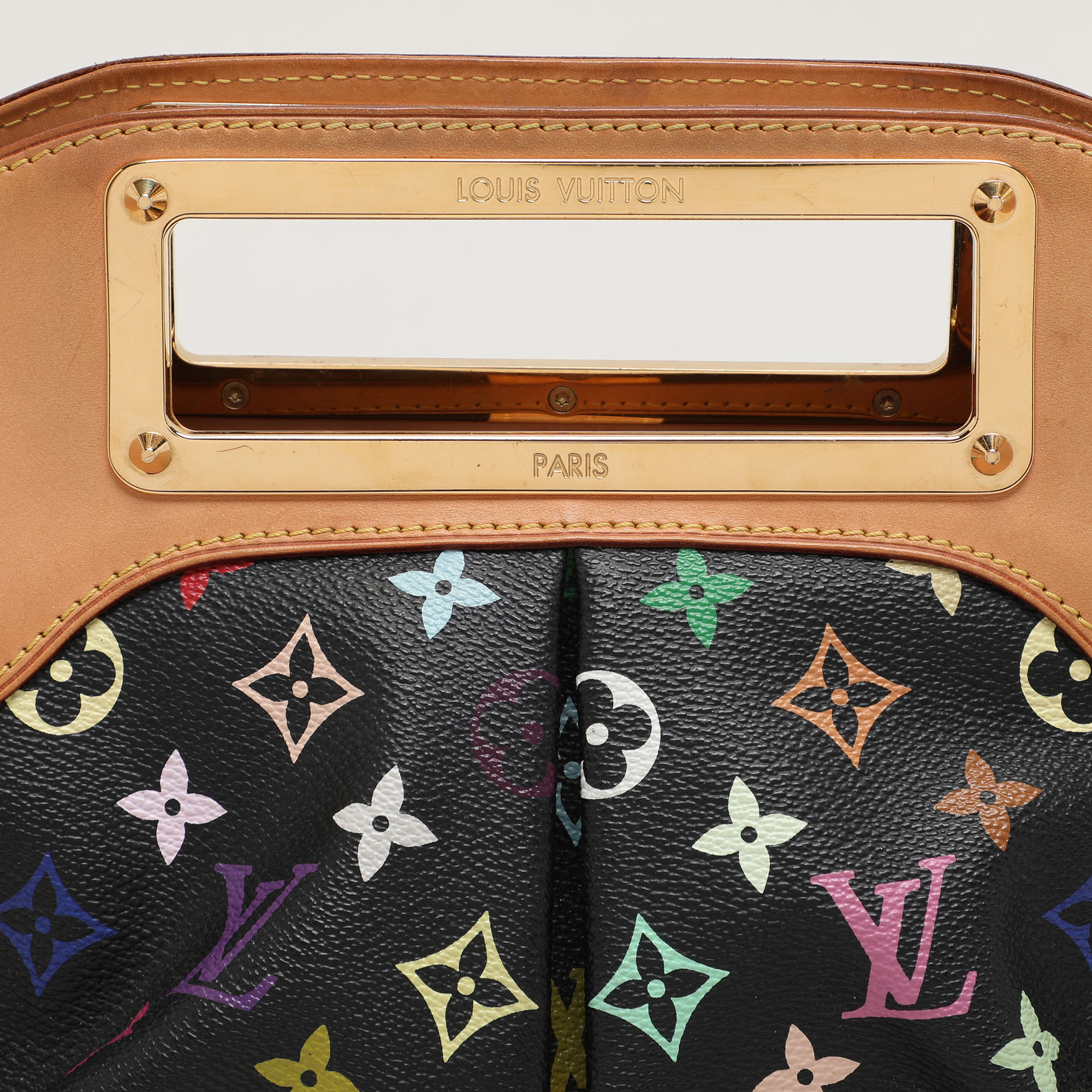 Louis Vuitton Black Monogram Multicolore Canvas Judy MM Bag 