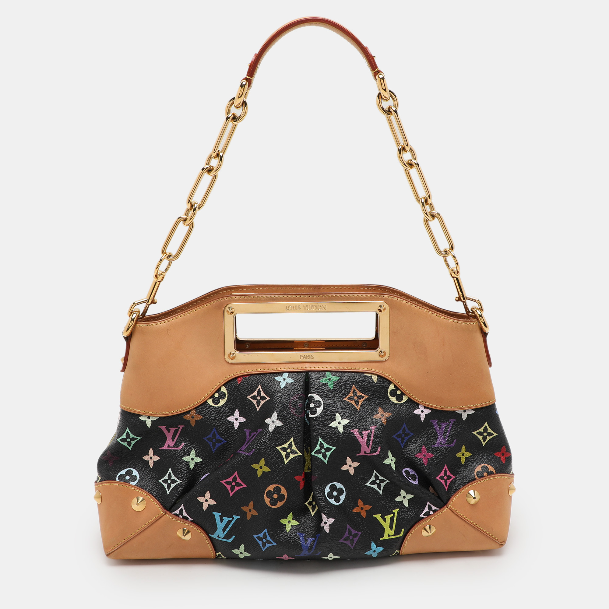 

Louis Vuitton Black Monogram Multicolore Canvas Judy MM Bag