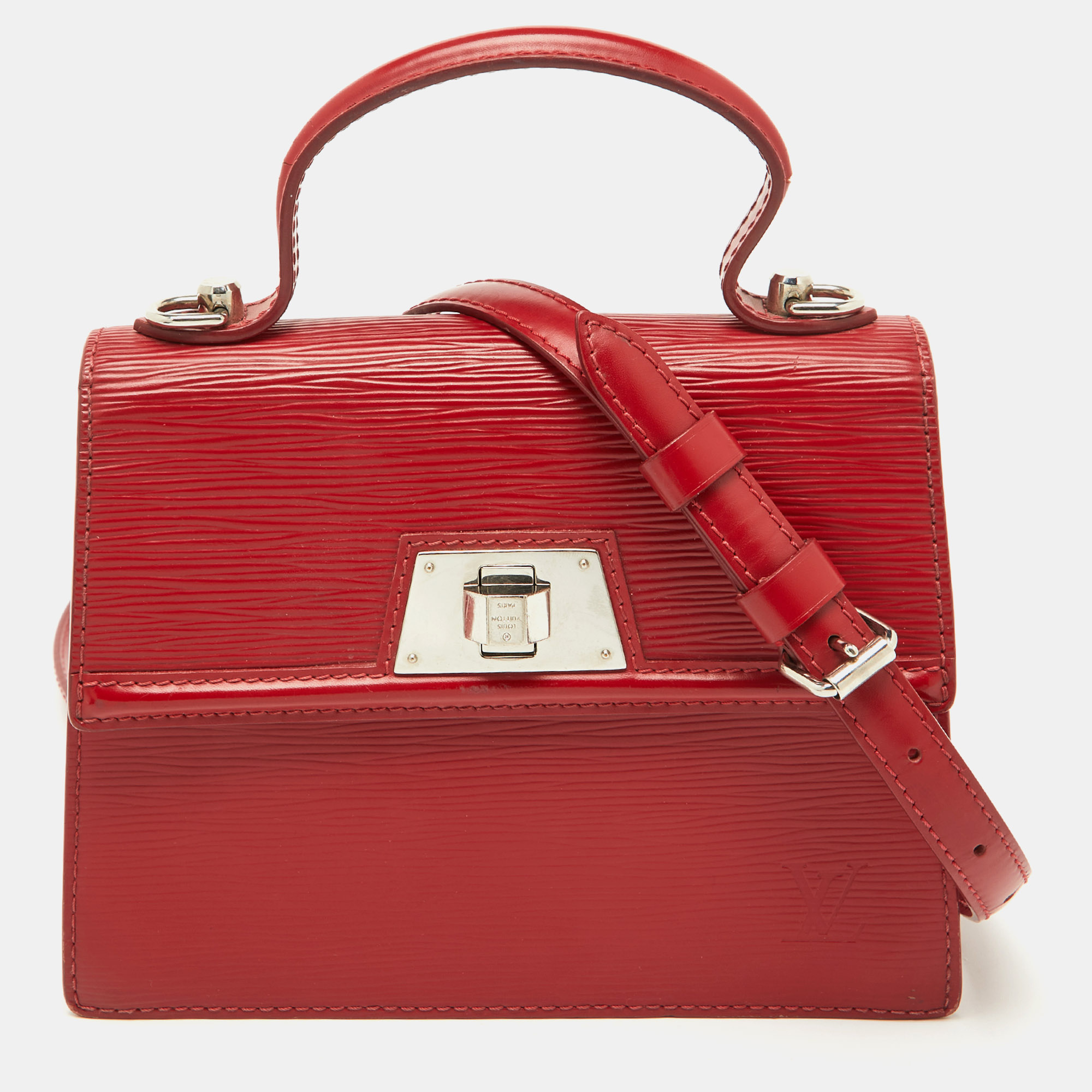 

Louis Vuitton Rubis Epi Leather Sevigne PM Bag, Red