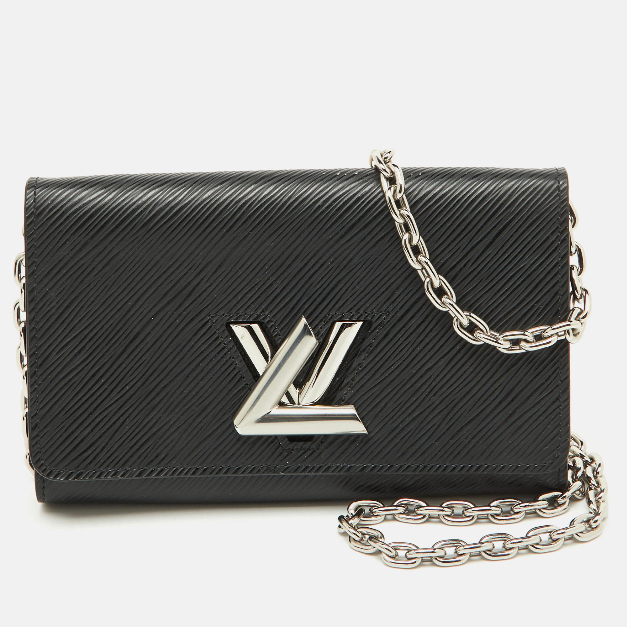 

Louis Vuitton Black Epi Leather Twist Wallet on Chain