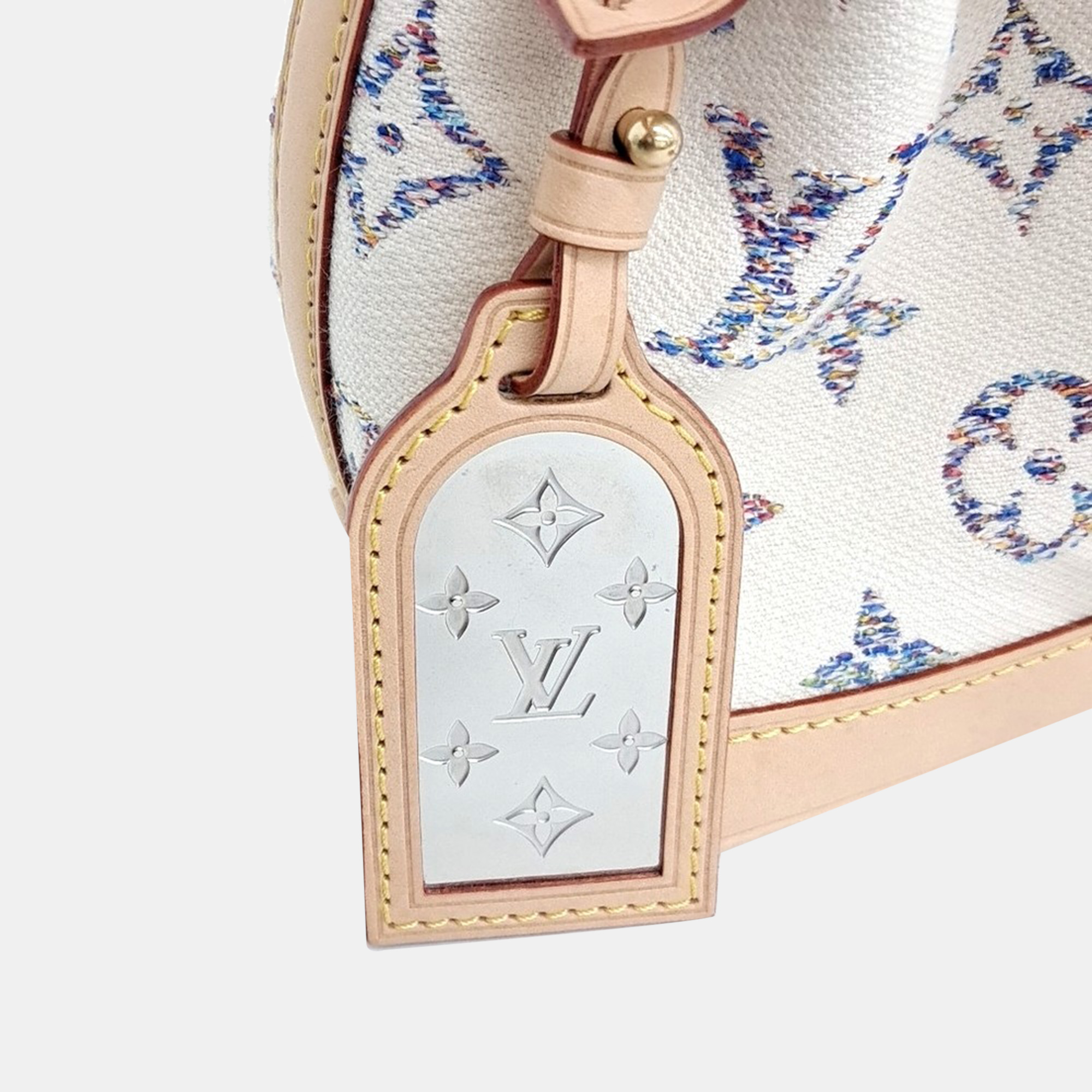 Louis Vuitton Multicolor White Fabric and Leather Nano Noe Bag 
