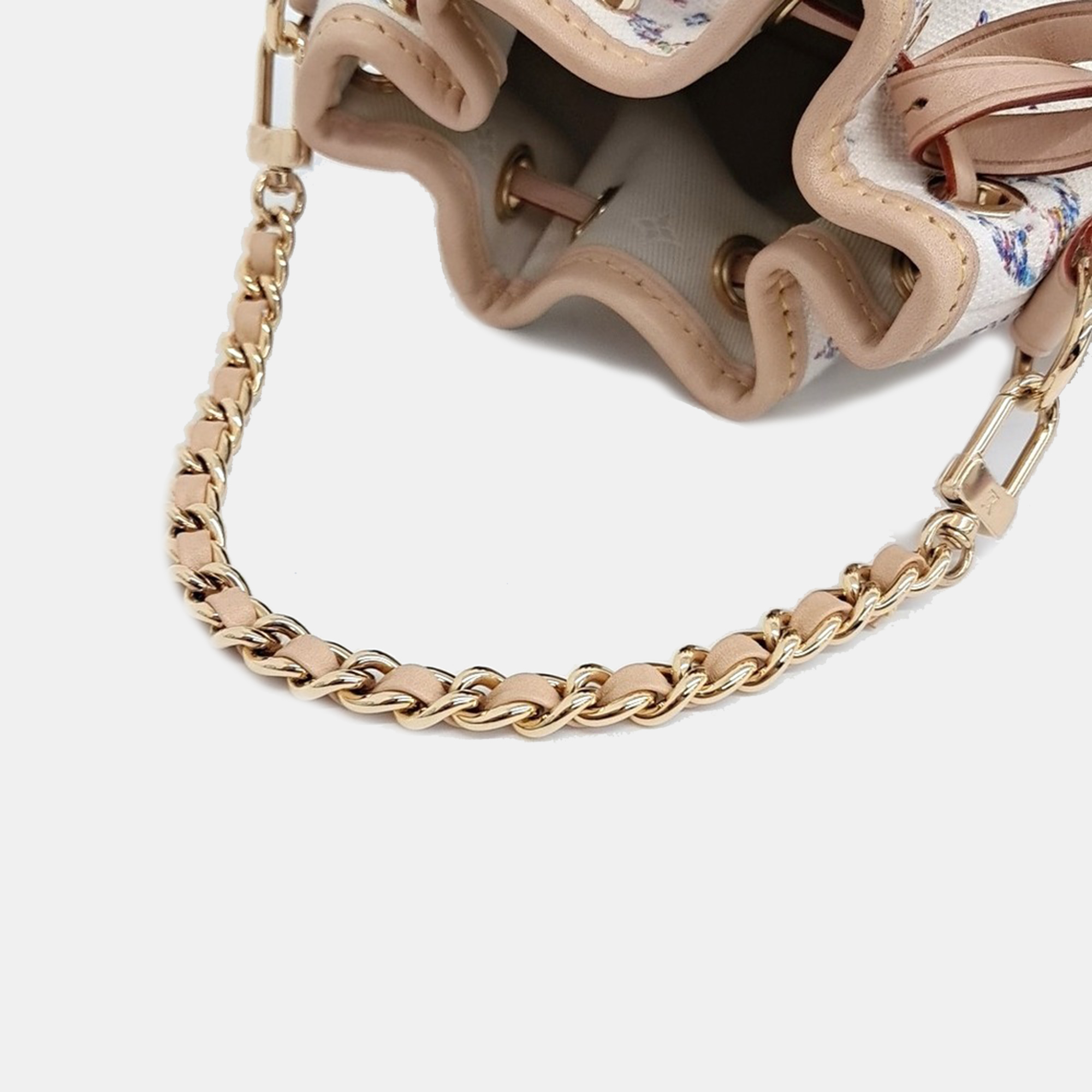 Louis Vuitton Multicolor White Fabric and Leather Nano Noe Bag 