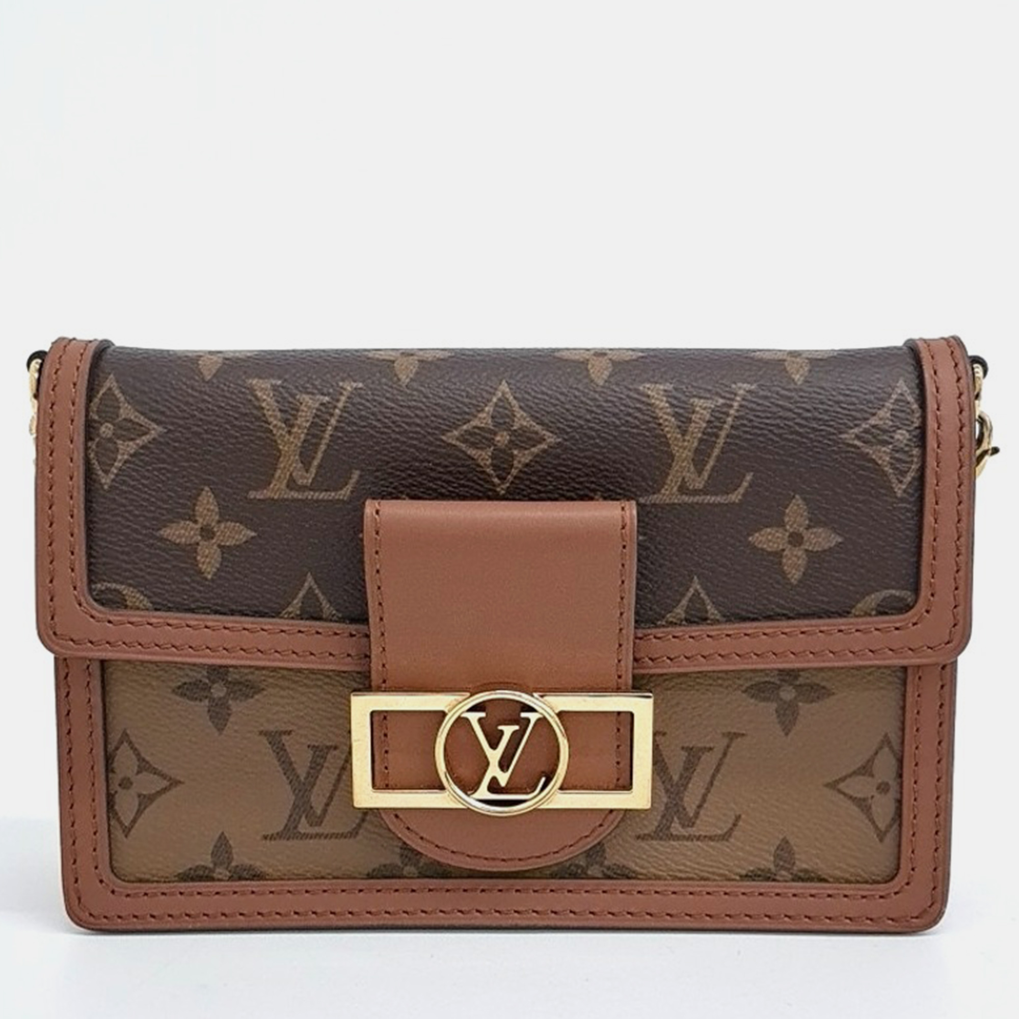 

Louis Vuitton Brown PVC Dauphin Chain Wallet