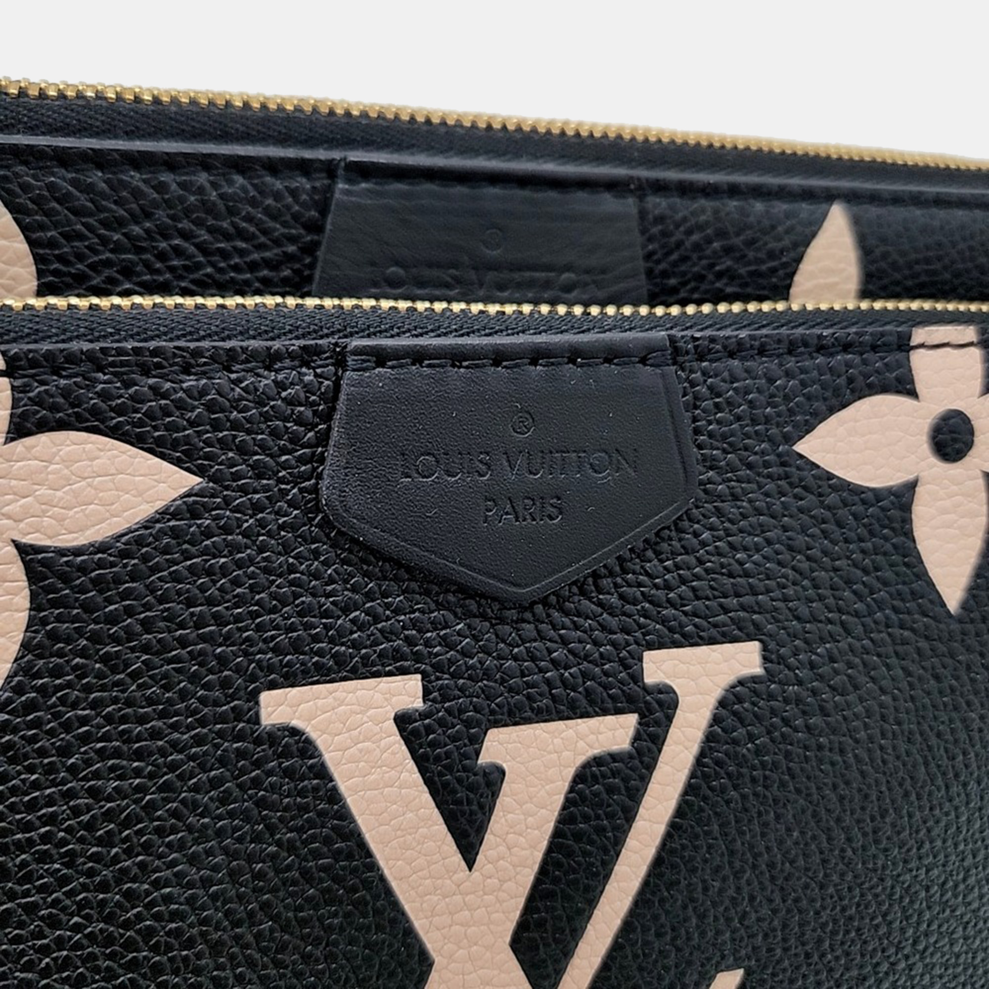 Louis Vuitton Black Leather Empreinte Multi Pochette Accessois Bag 