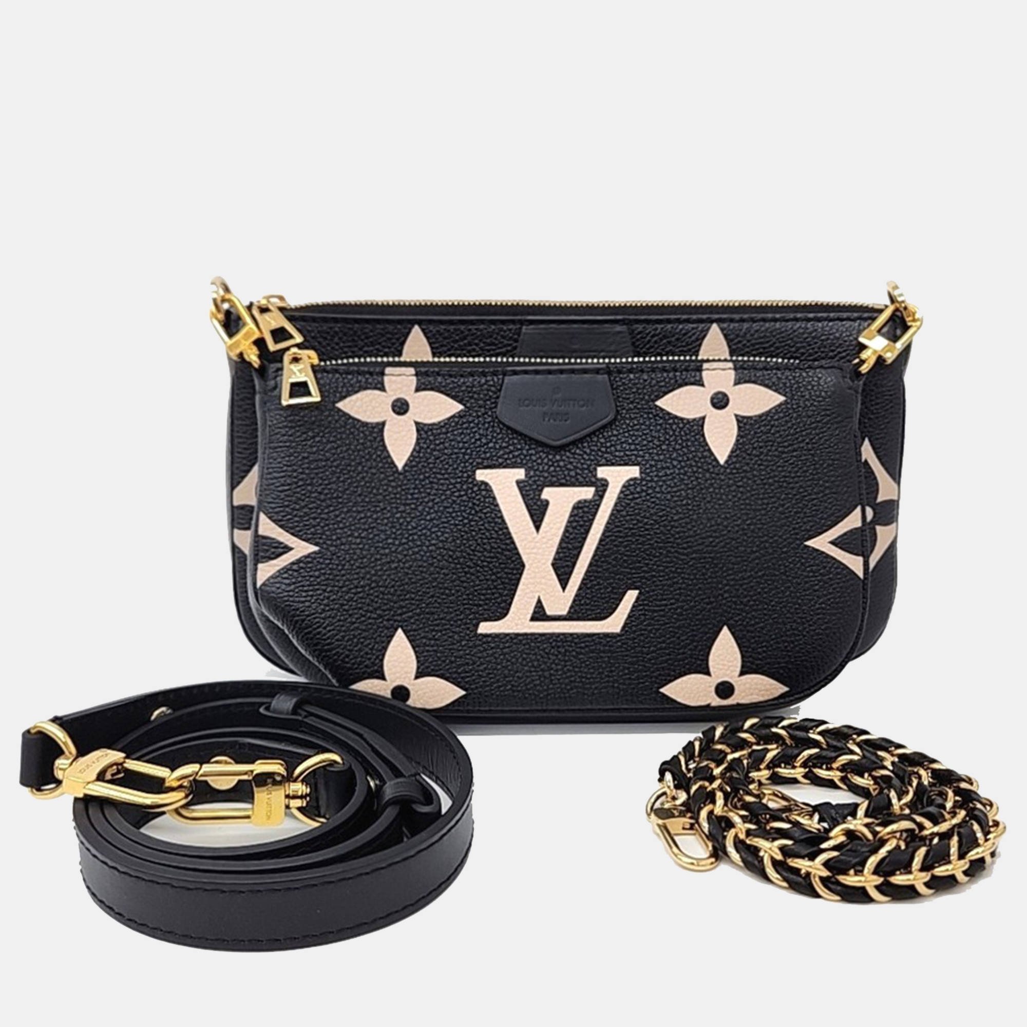 

Louis Vuitton Black Leather Empreinte Multi Pochette Accessois Bag