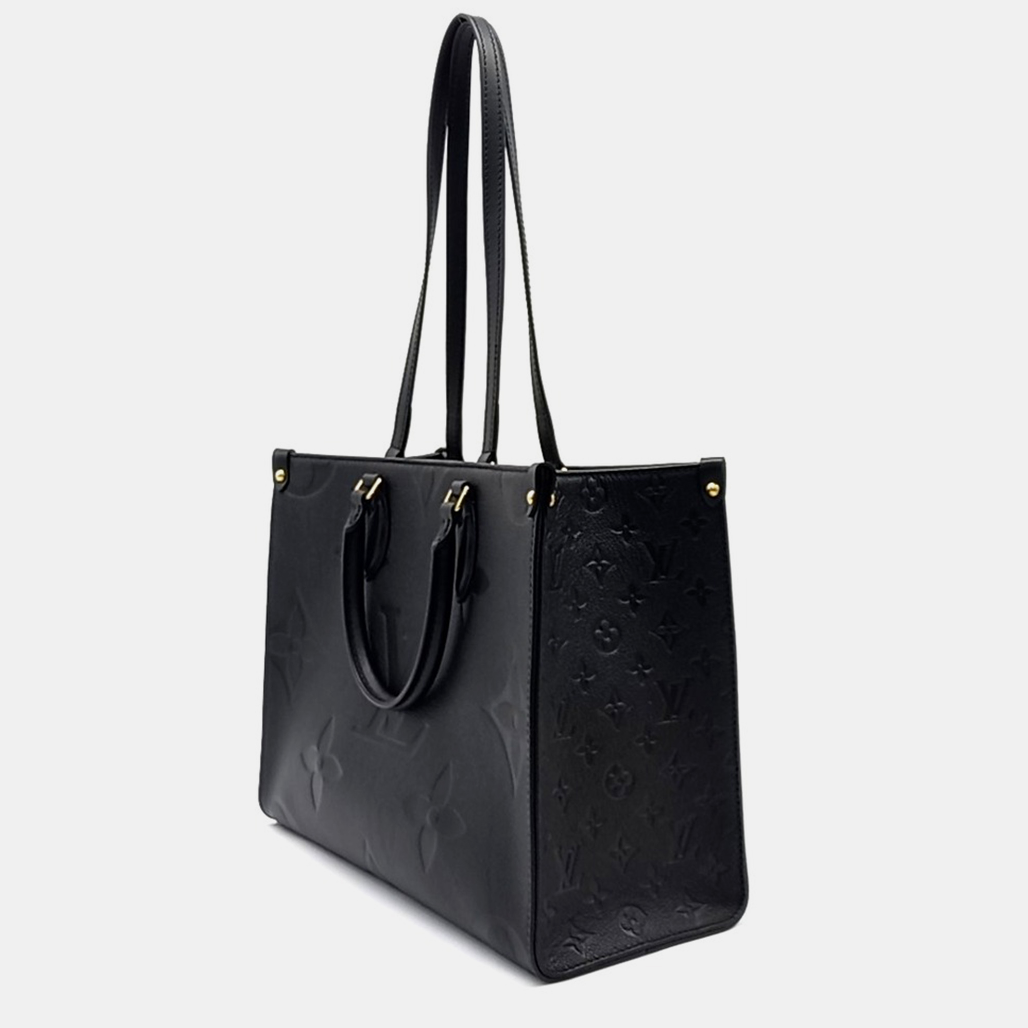 Louis Vuitton Black Leather Empreinte On The Go MM bag 