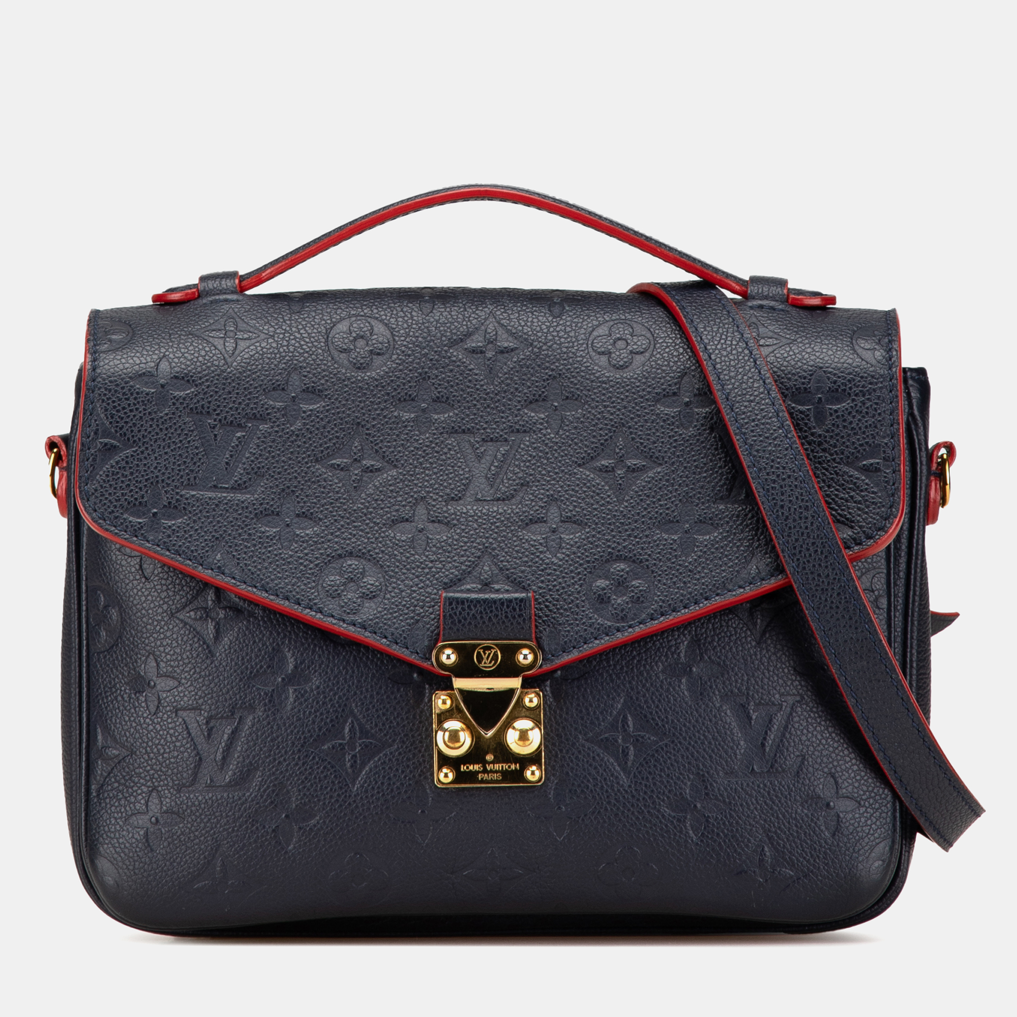 

Louis Vuitton Navy Blue Monogram Empreinte Pochette Metis