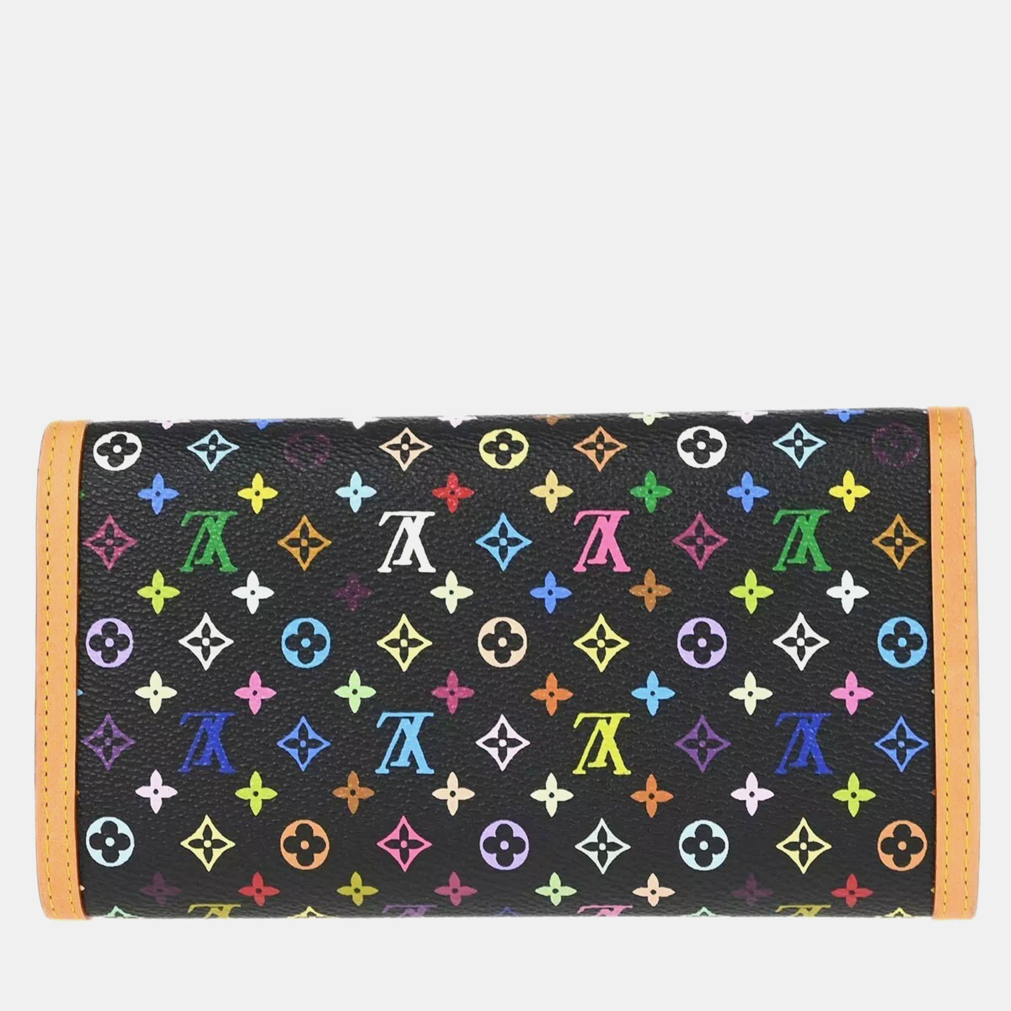 Louis Vuitton Black Monogram Multicolor Wallet 