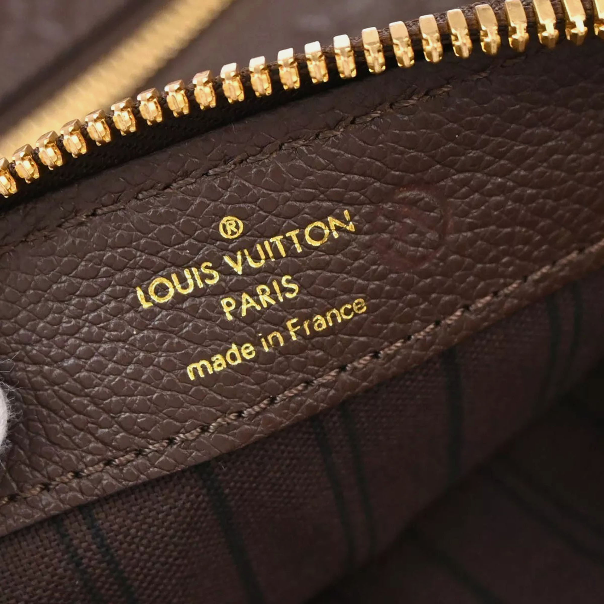 Louis Vuitton Brown Monogram Empreinte Leather Petillante Clutch 