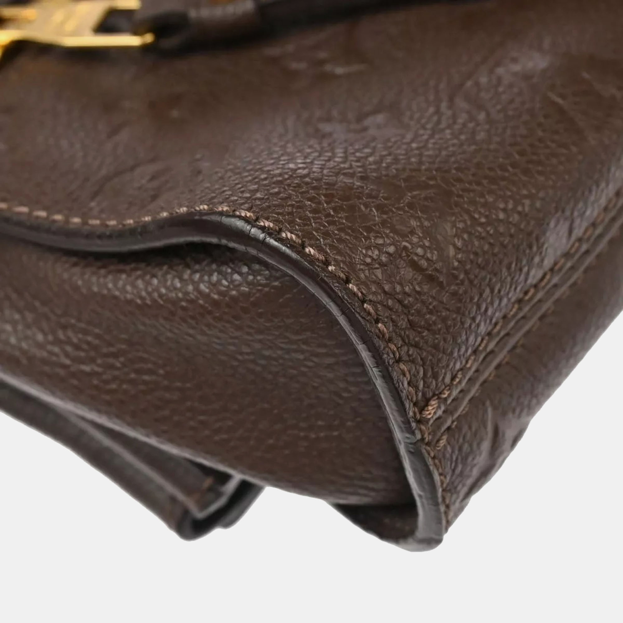 Louis Vuitton Brown Monogram Empreinte Leather Petillante Clutch 