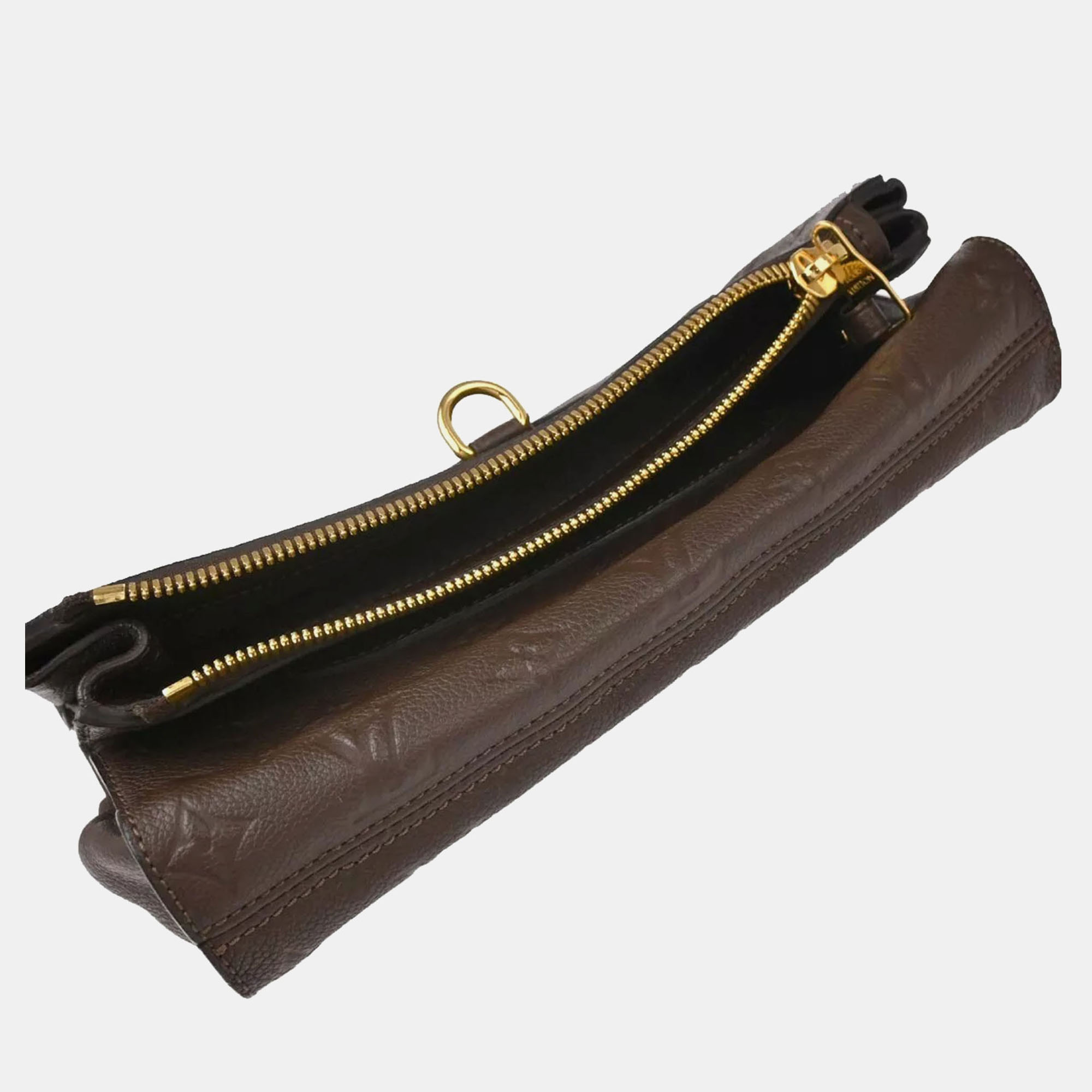 Louis Vuitton Brown Monogram Empreinte Leather Petillante Clutch 