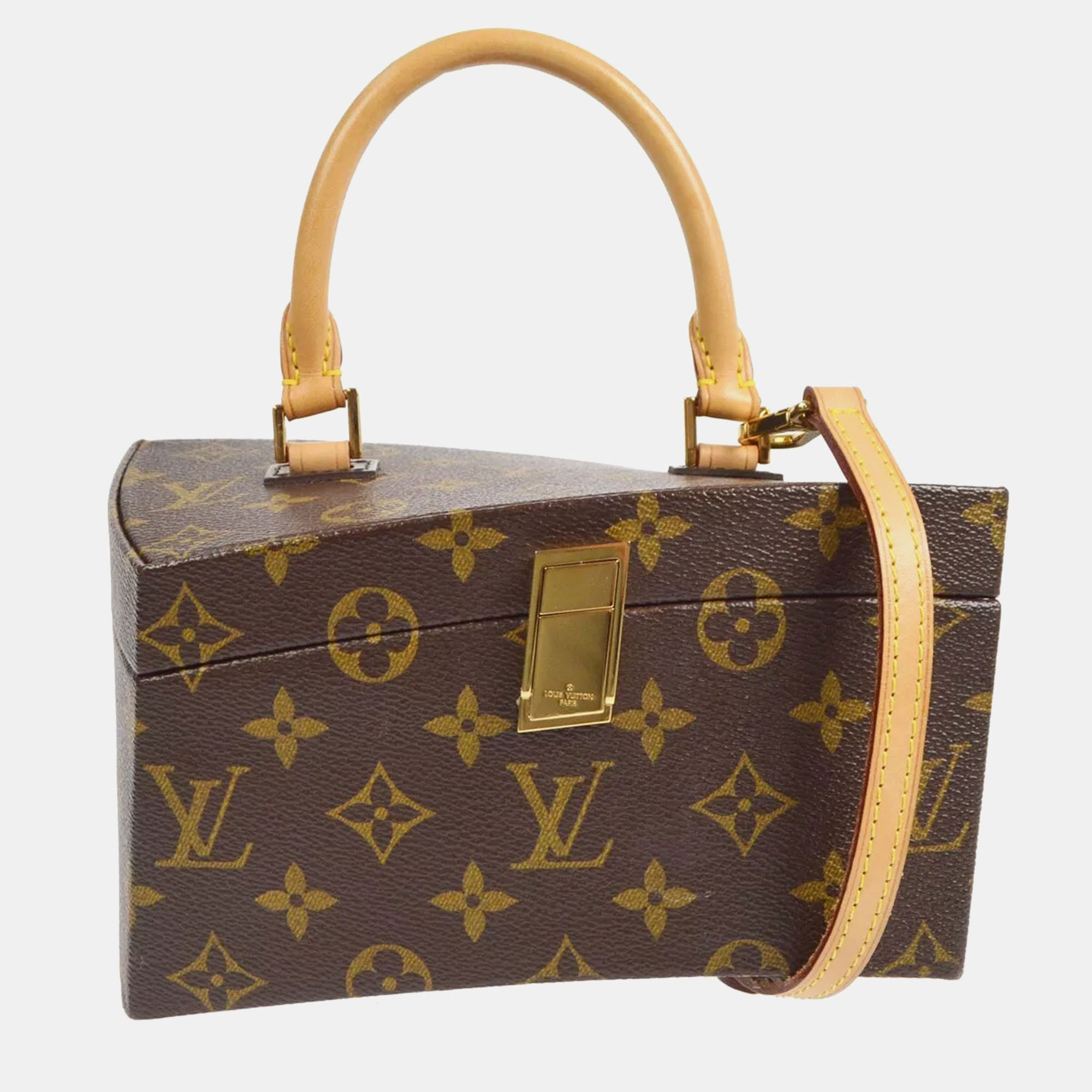 

Louis Vuitton Monogram Canvas Twisted Box Bag, Brown