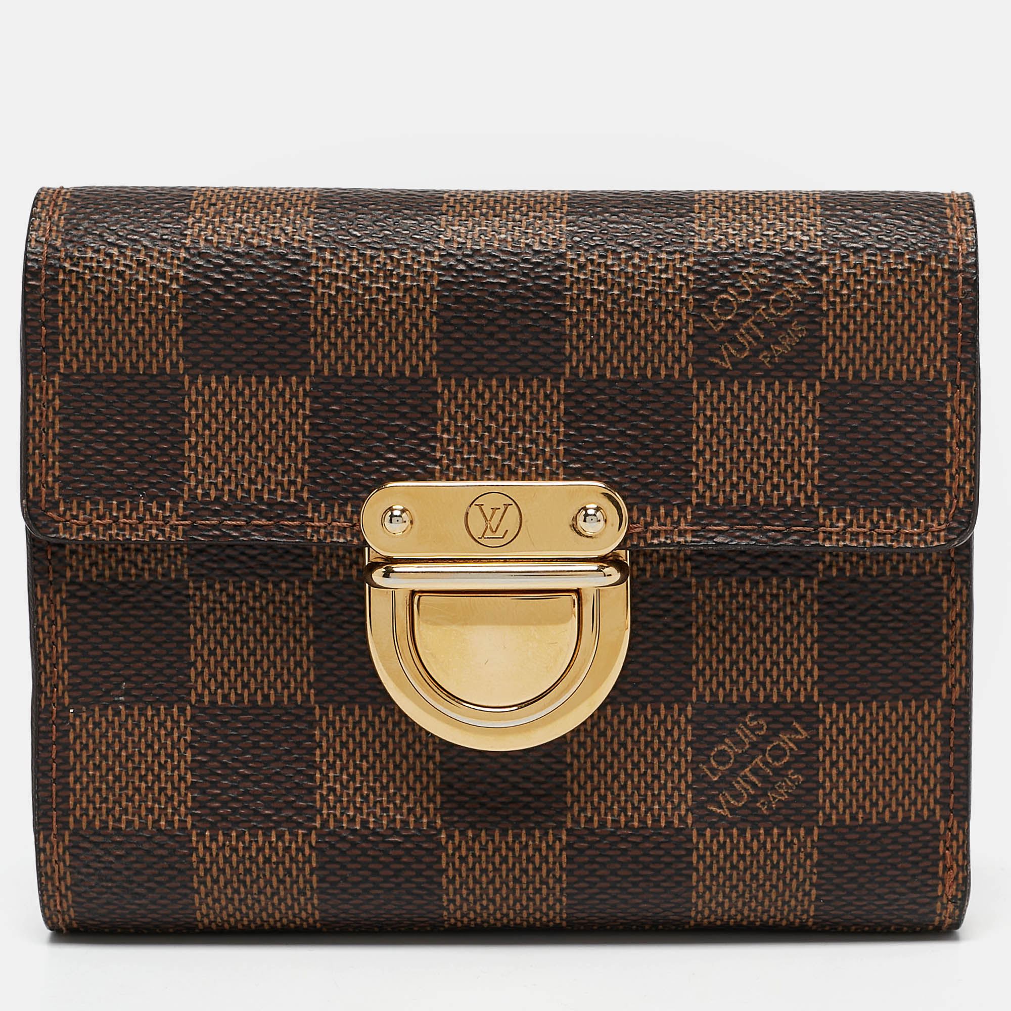 

Louis Vuitton Damier Ebene Canvas Koala Wallet, Brown