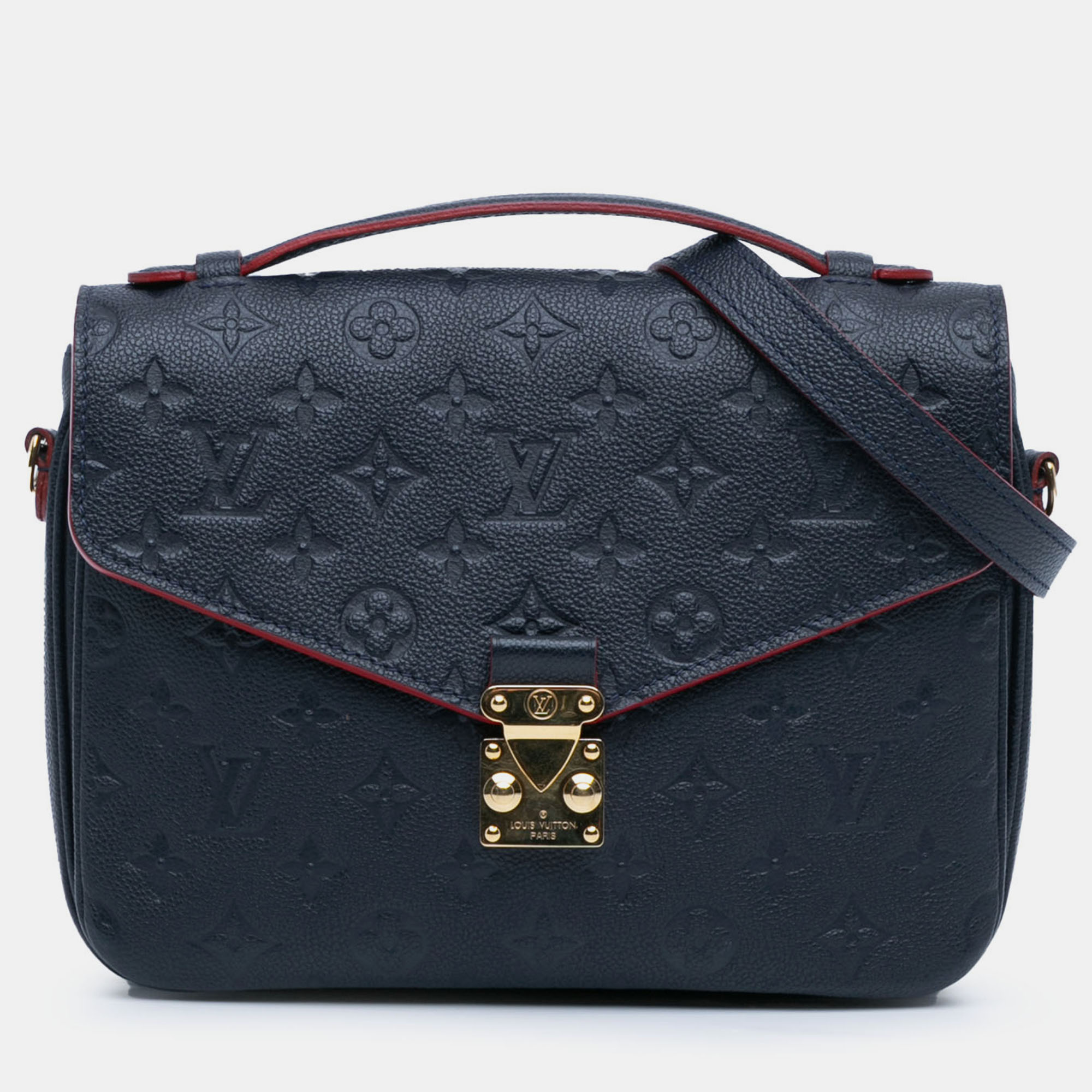 

Louis Vuitton Navy Blue Monogram Empreinte Pochette Metis