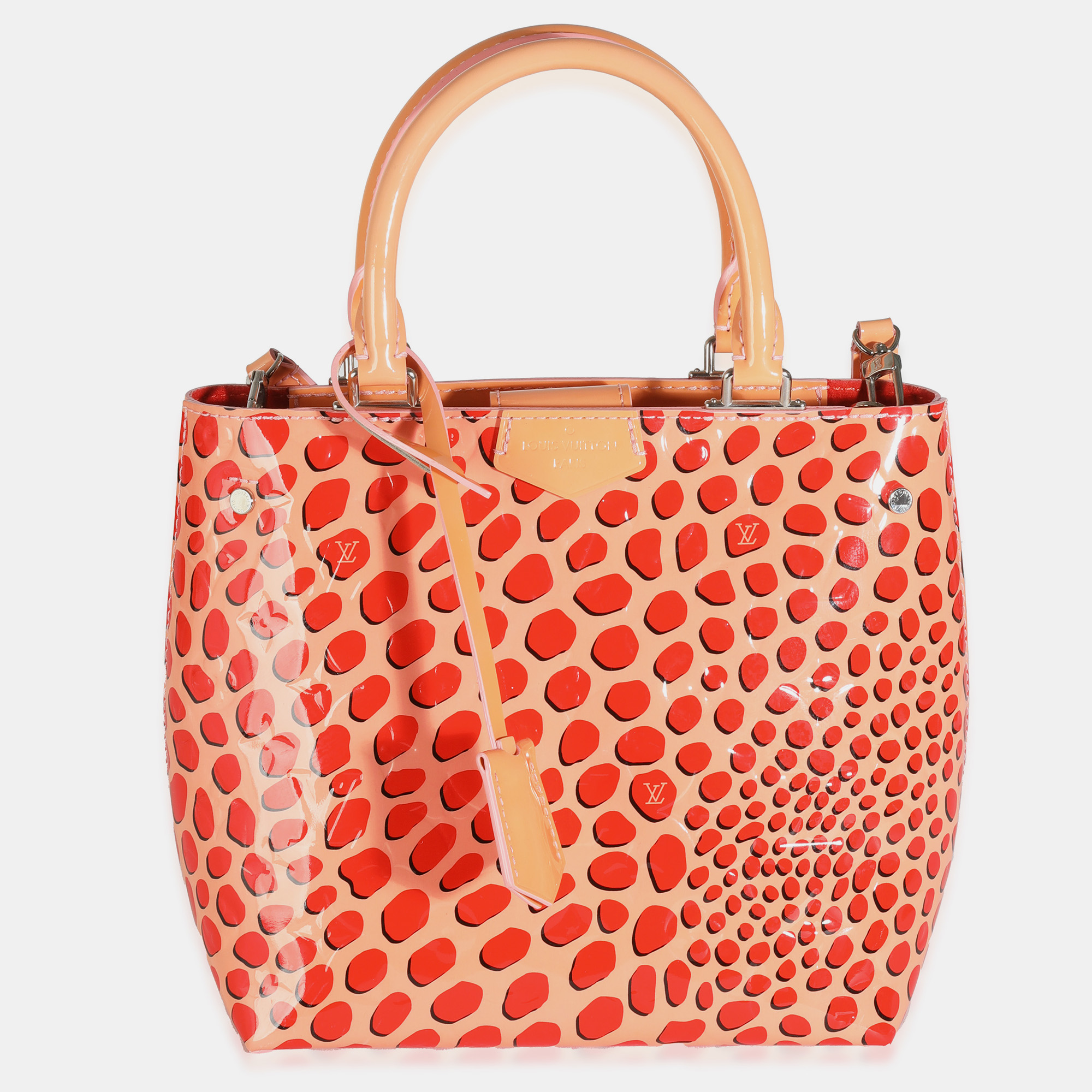 

Louis Vuitton Sugar Pink Poppy Vernis Jungle Dots Open Tote