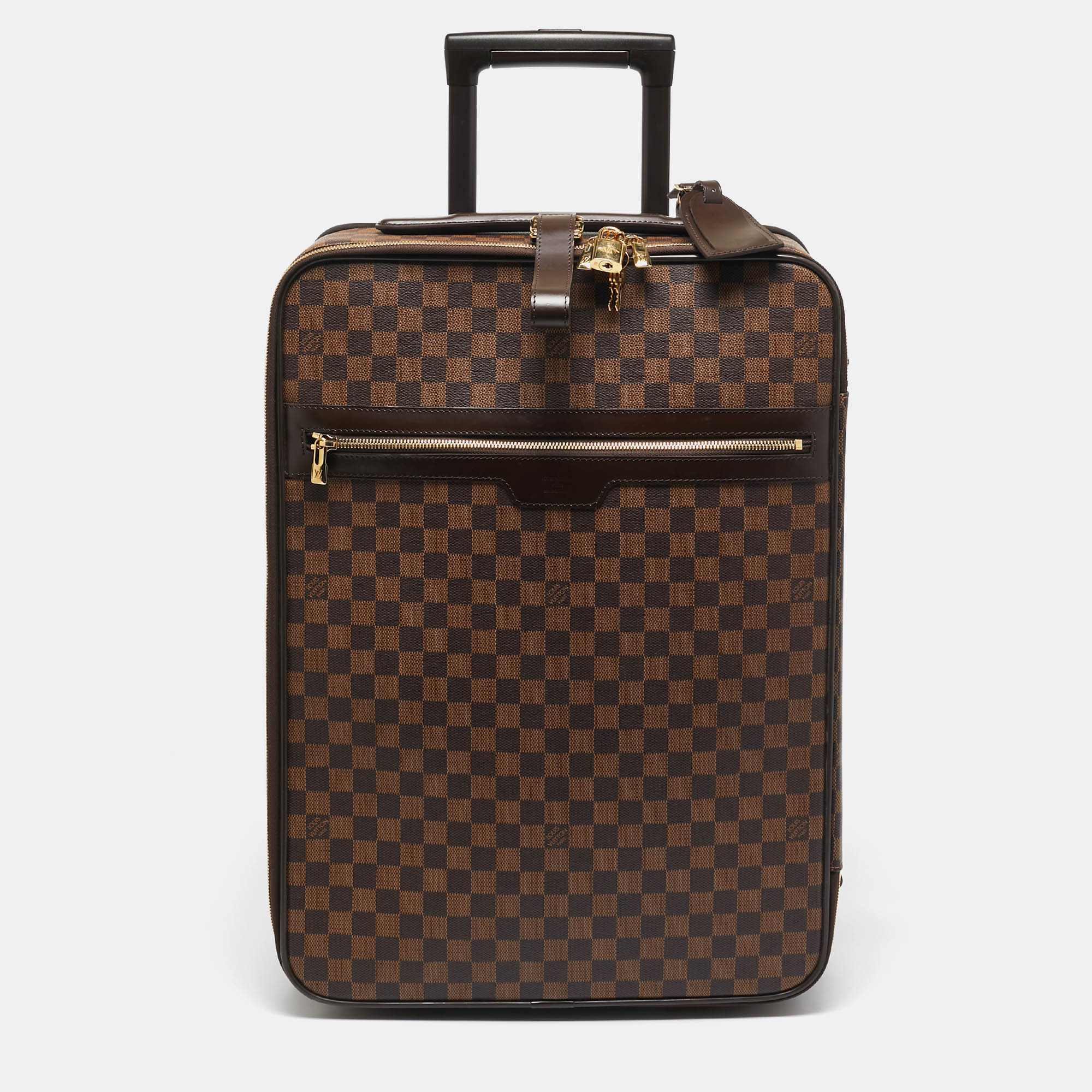 

Louis Vuitton Damier Ebene Canvas Business Pegase 55 Luggage, Brown