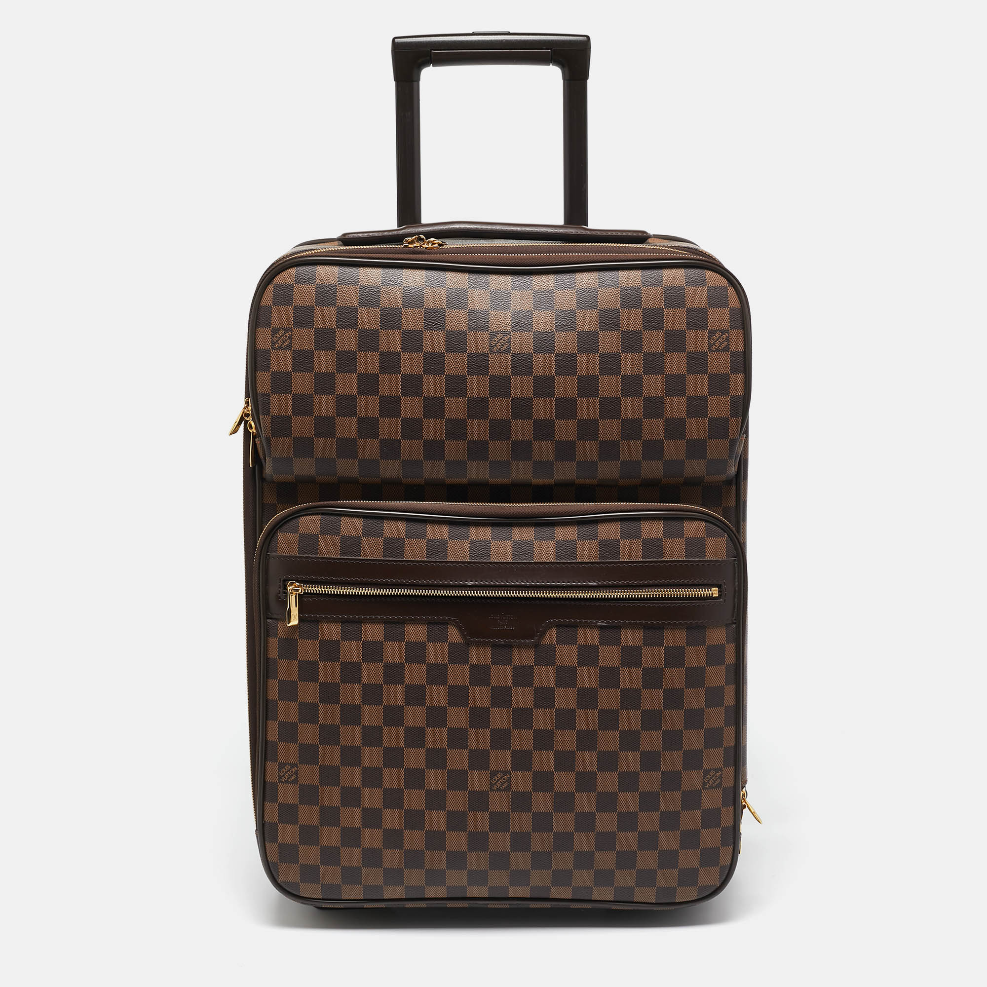 

Louis Vuitton Damier Ebene Canvas Business Pegase Legere 55 Luggage, Brown