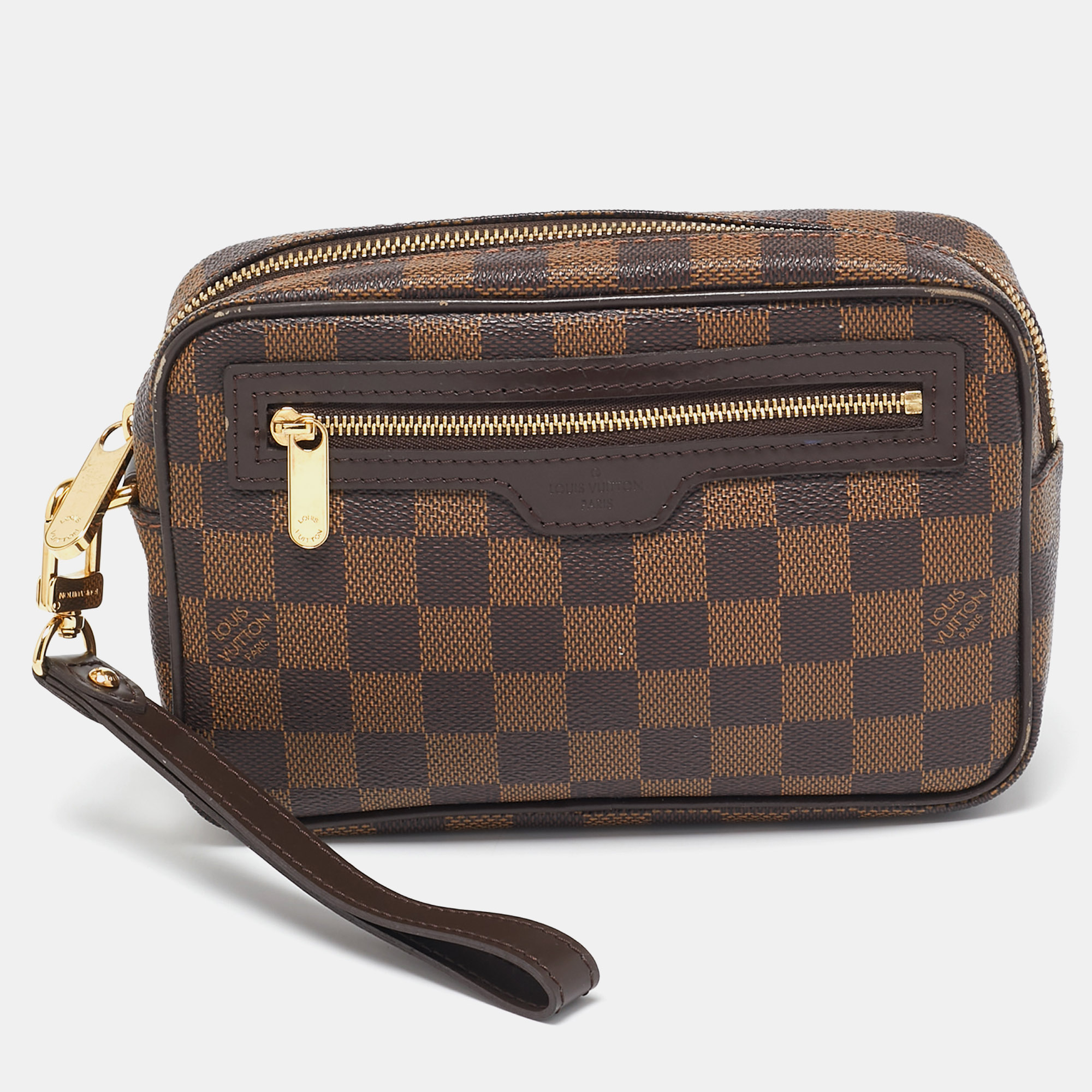 

Louis Vuitton Damier Ebene Canvas Billets Macao Pochette, Brown