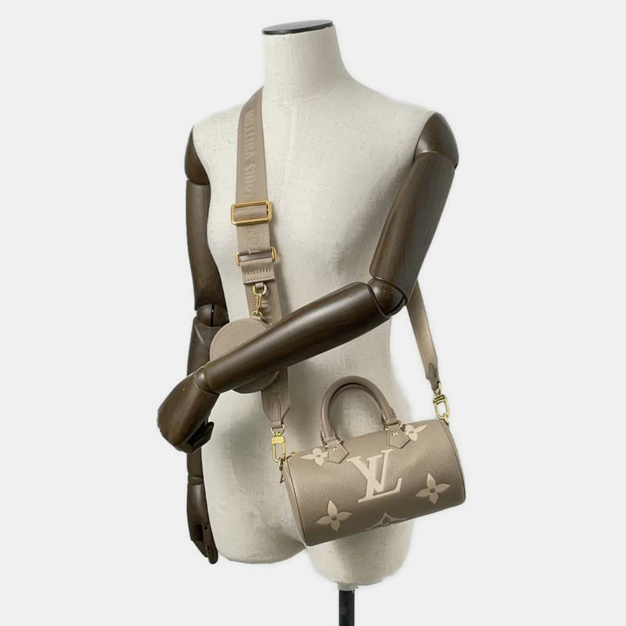 Louis Vuitton Papillon Bb Tourterelle Claim Bicolor Monogram Empreinte Leather 