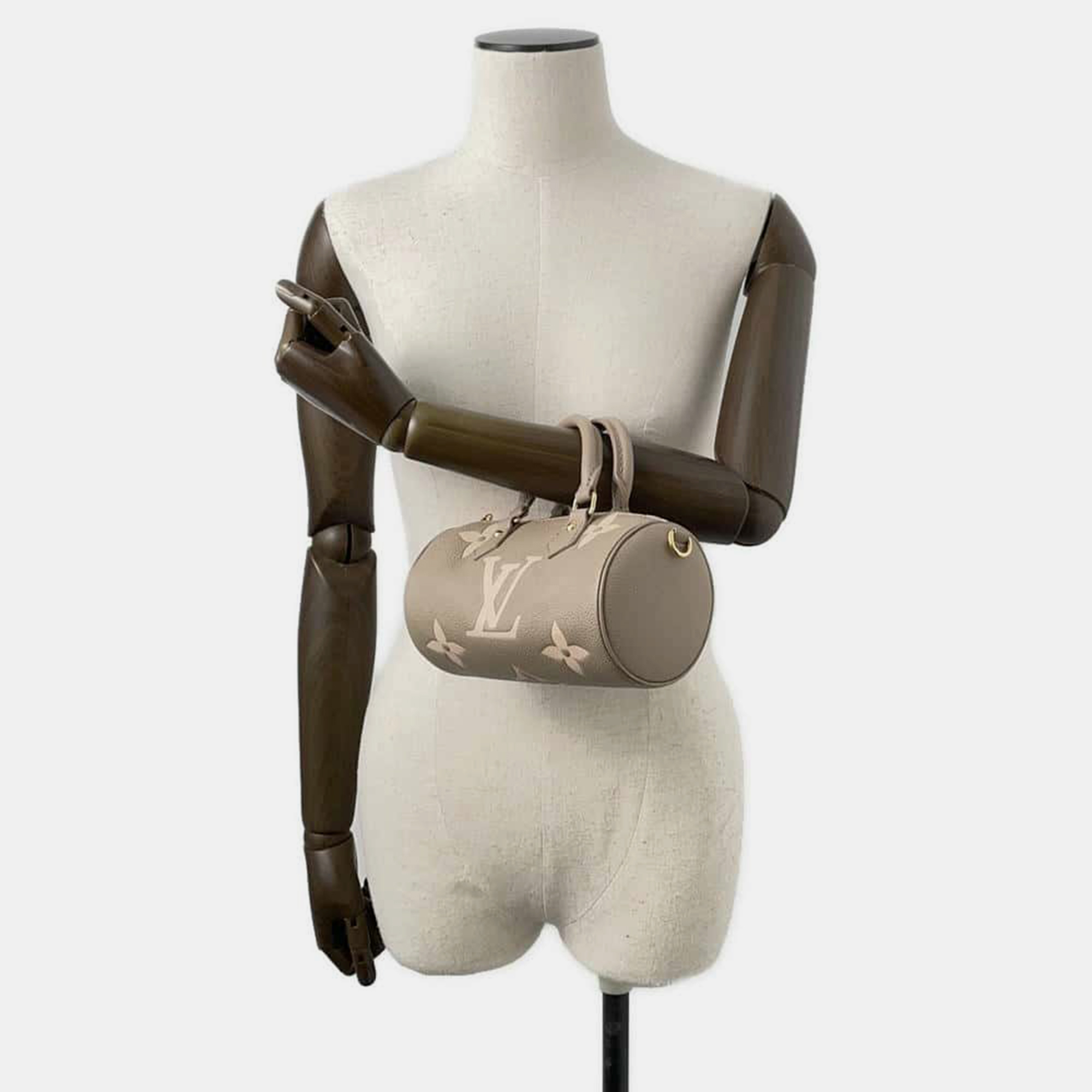Louis Vuitton Papillon Bb Tourterelle Claim Bicolor Monogram Empreinte Leather 