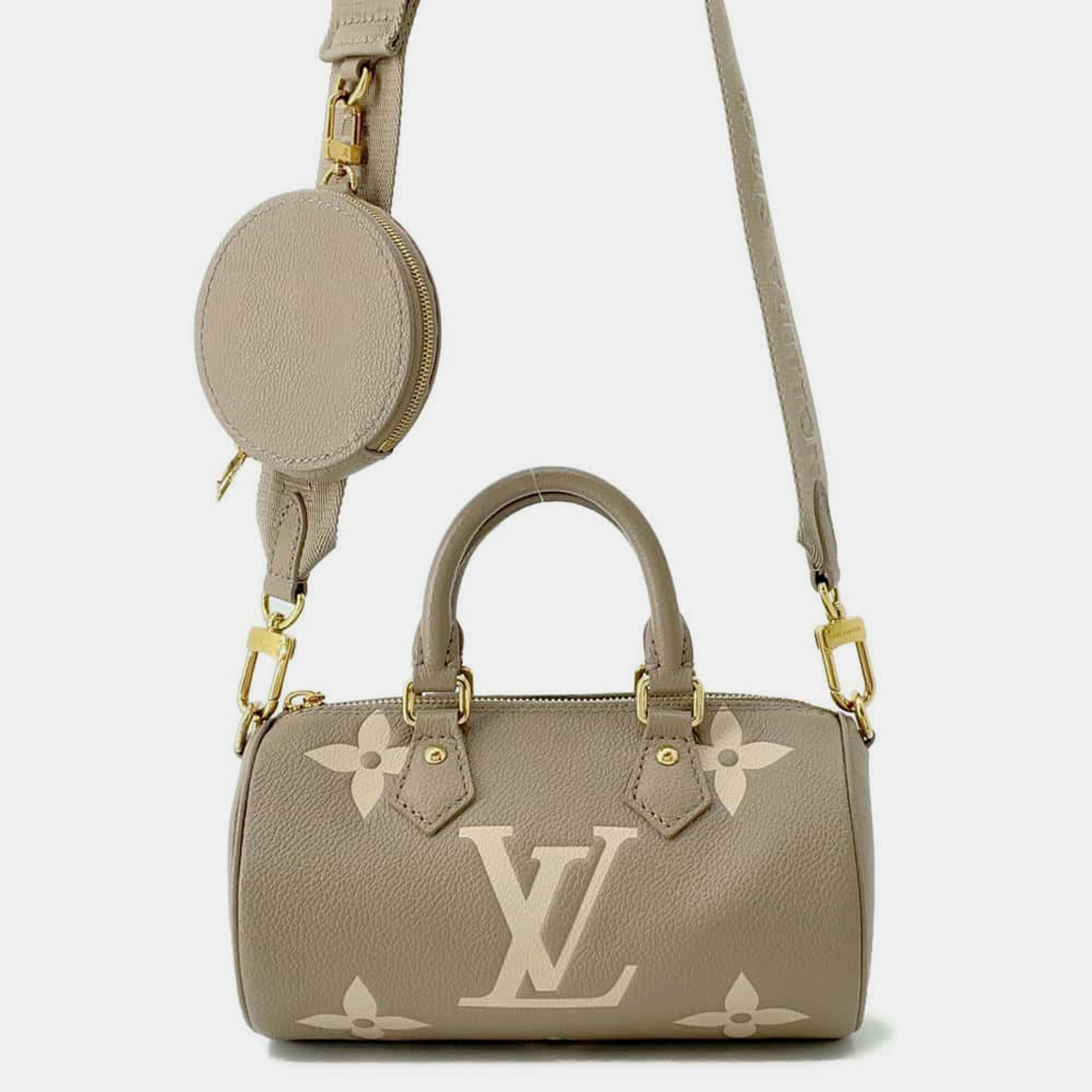 

Louis Vuitton Papillon Bb Tourterelle Claim Bicolor Monogram Empreinte Leather, Brown