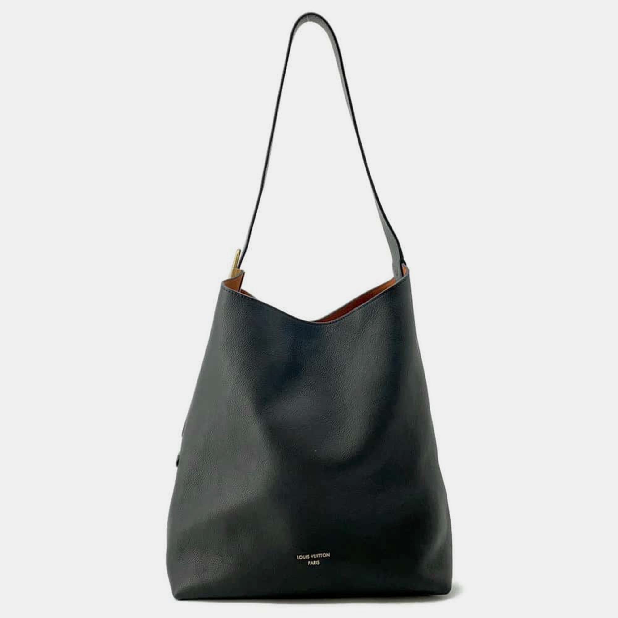 

Louis Vuitton Noir Grained Calf Leather MM Hobo Bag, Black