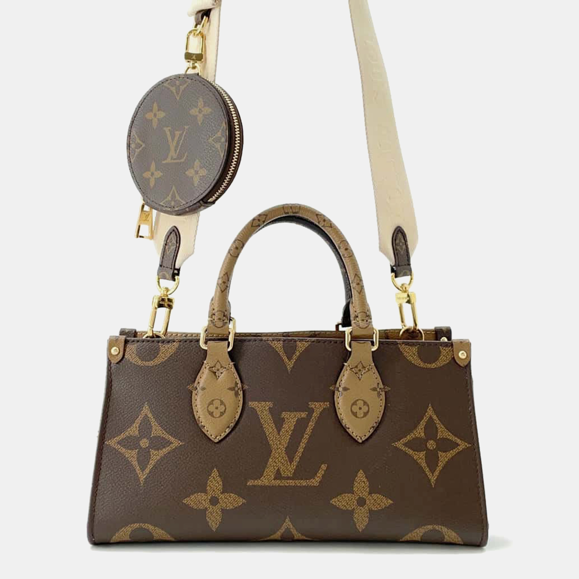 

Louis Vuitton Onthego Ew Red Monogram Reverse Canvas Monogram Giant, Brown