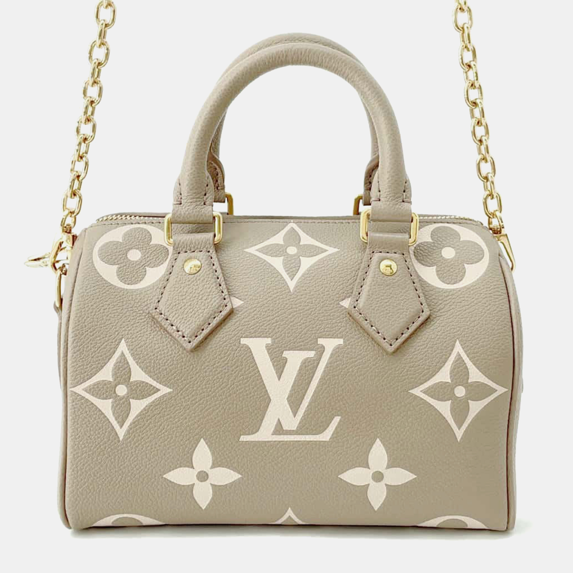 

Louis Vuitton Speedy Bandouliere Tourterelle Claim Monogram Empreinte Leather Size, Brown