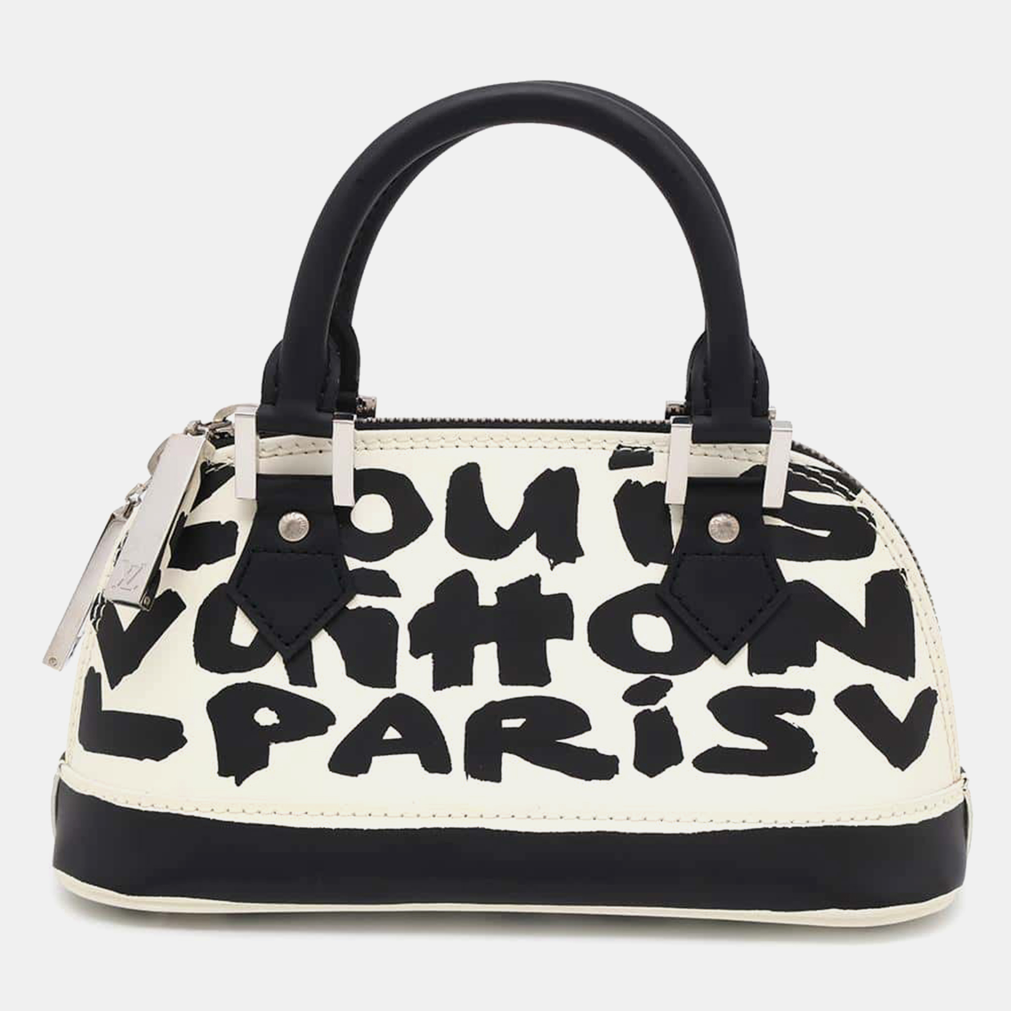 

Louis Vuitton White/Noir Monogram Graffiti Alma PM Bag, Black