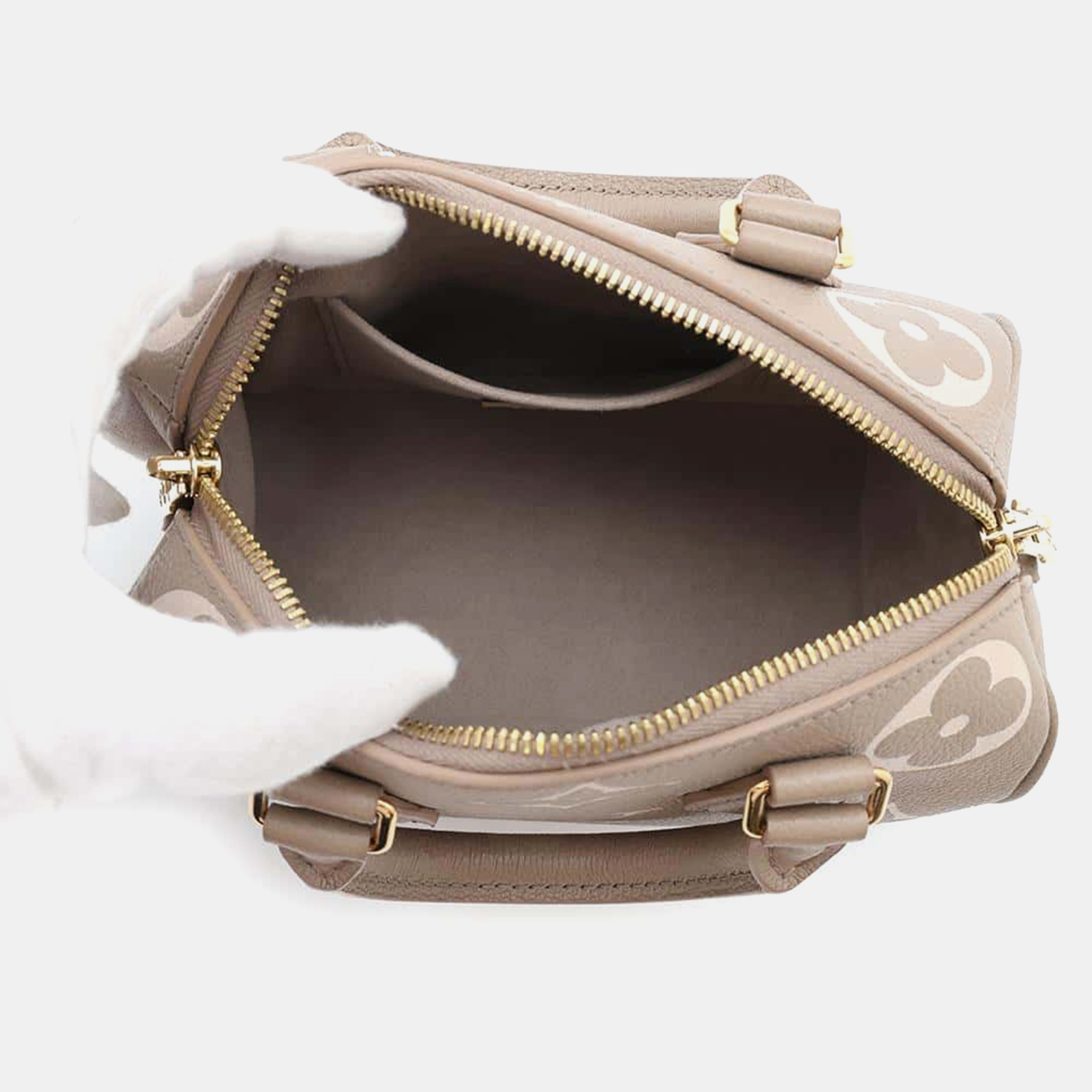 Louis Vuitton Bicolour Monogram Empreinte Leather Speedy Bandouliere 20 Bag 