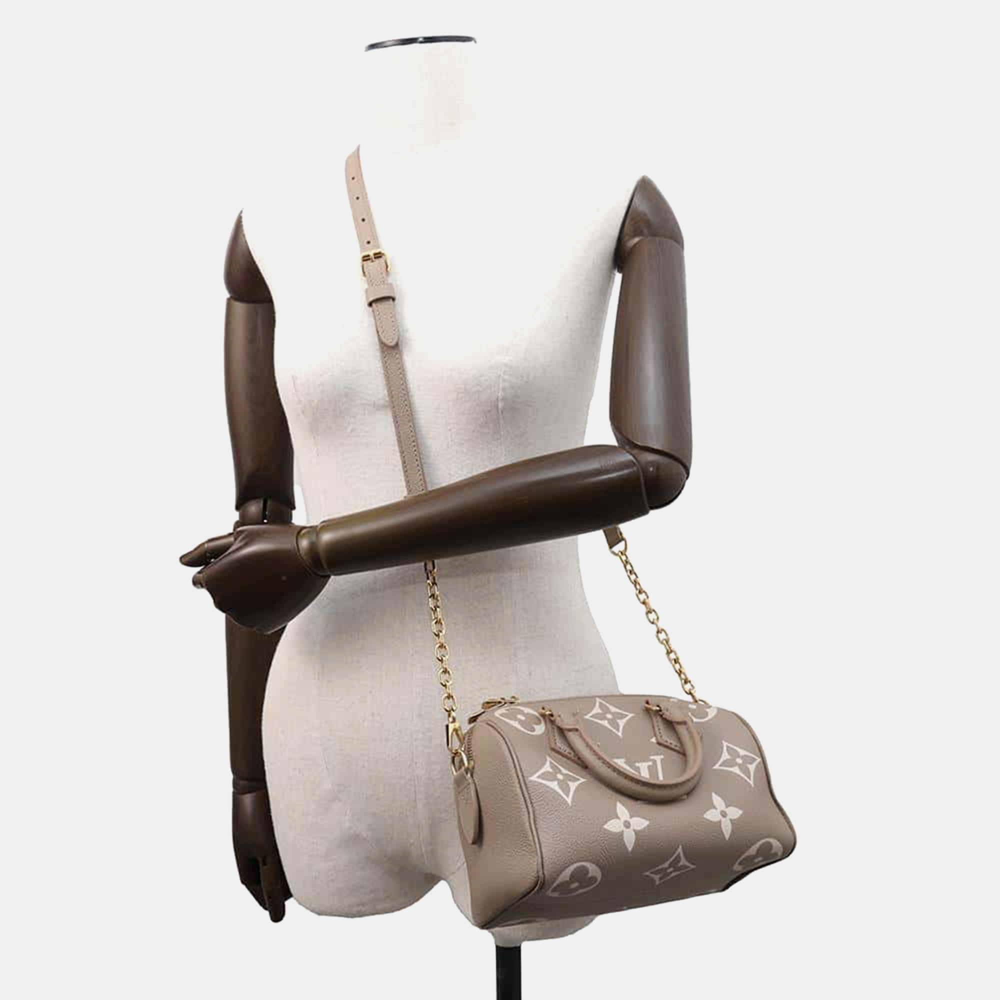 Louis Vuitton Bicolour Monogram Empreinte Leather Speedy Bandouliere 20 Bag 