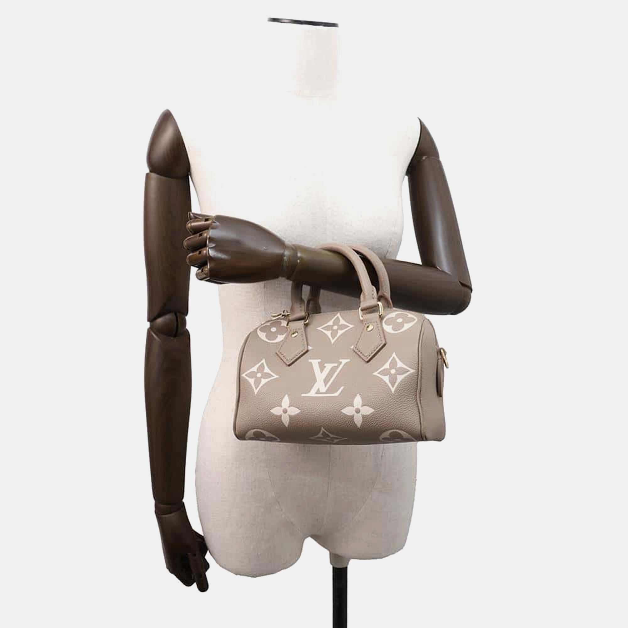 Louis Vuitton Bicolour Monogram Empreinte Leather Speedy Bandouliere 20 Bag 