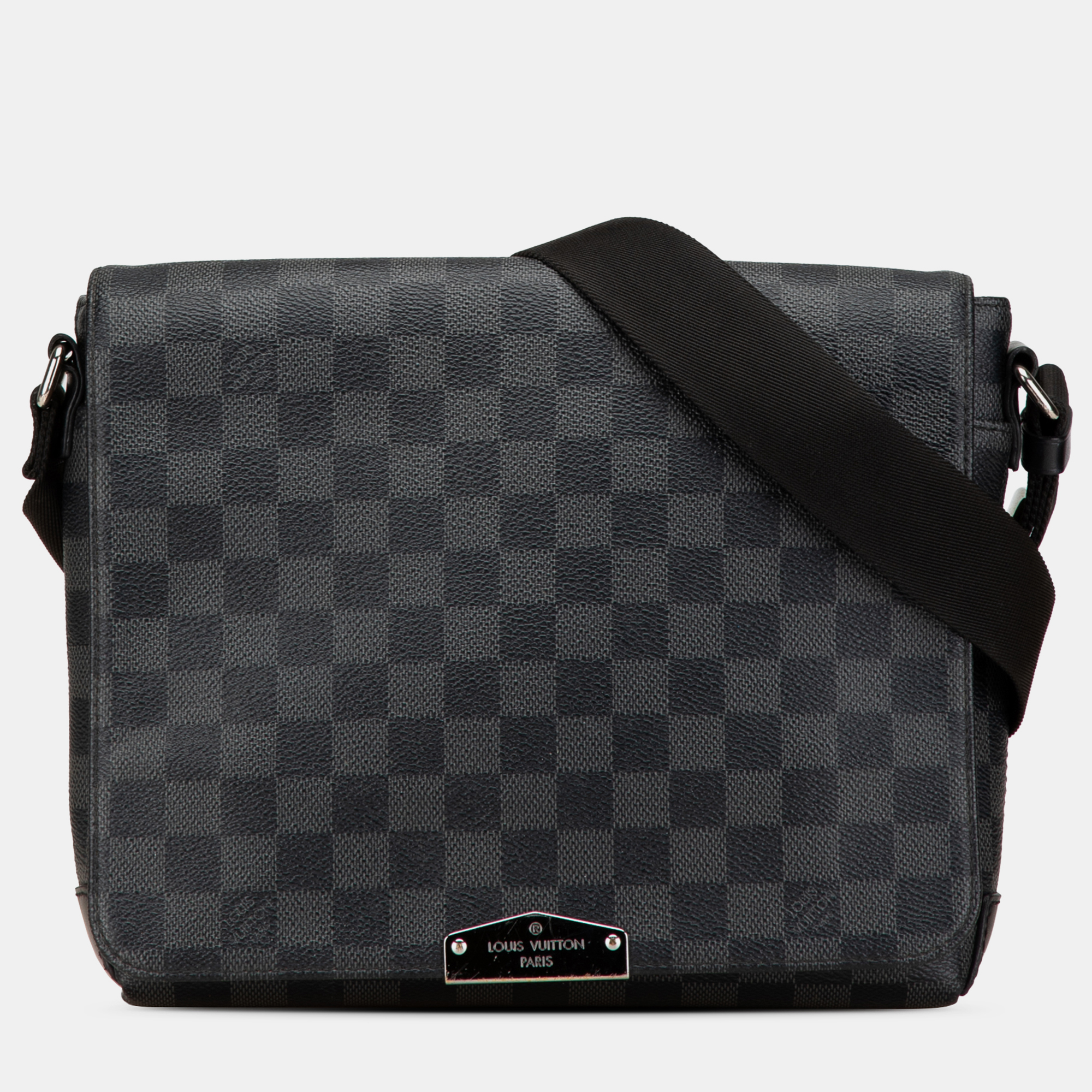 

Louis Vuitton Black Damier Graphite District PM