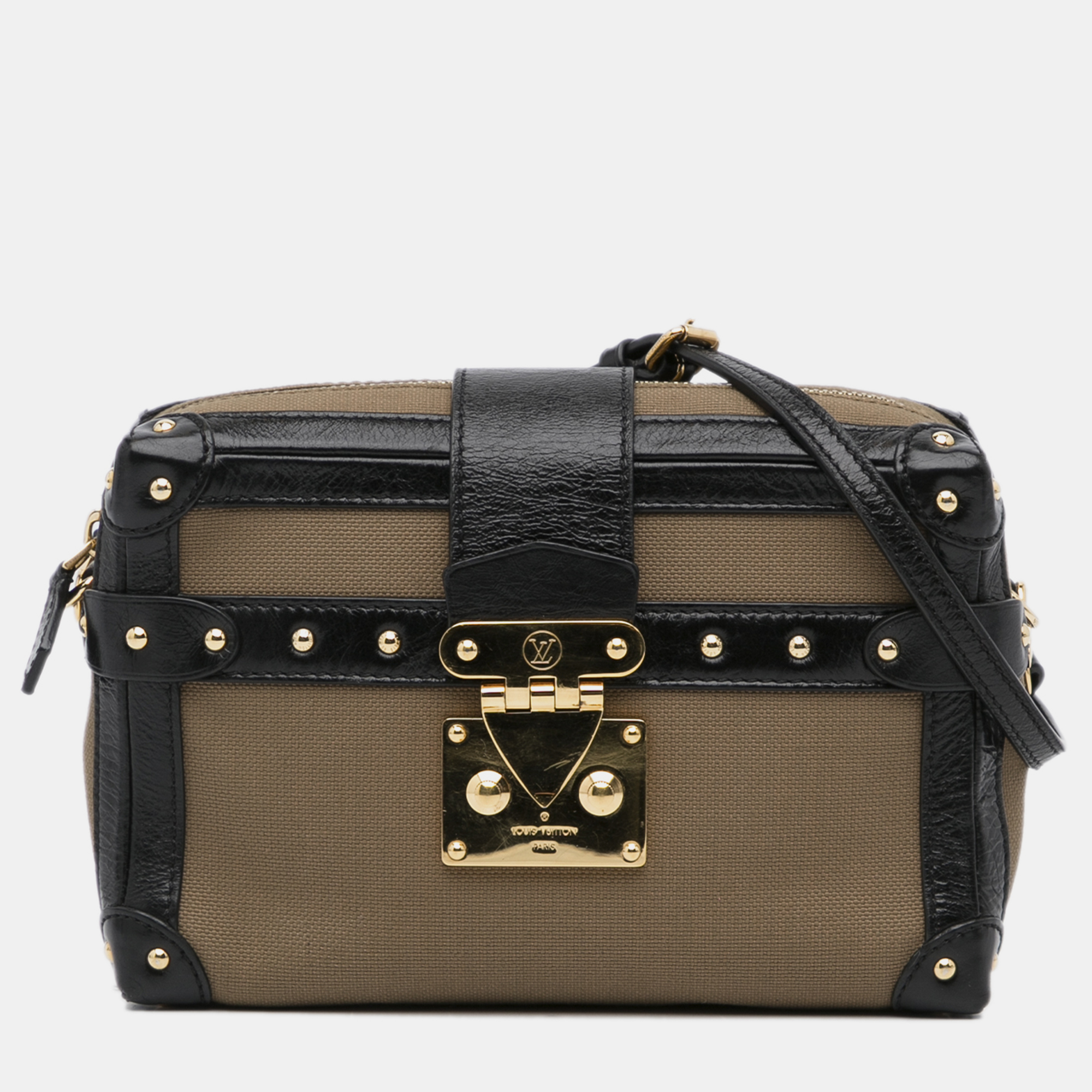 

Louis Vuitton Black Brown Petite Malle Soft MM