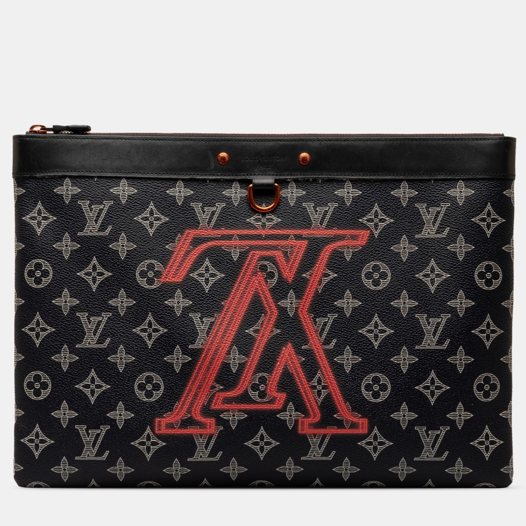 

Louis Vuitton Black Monogram Ink Upside Down Apollo Pochette Bag