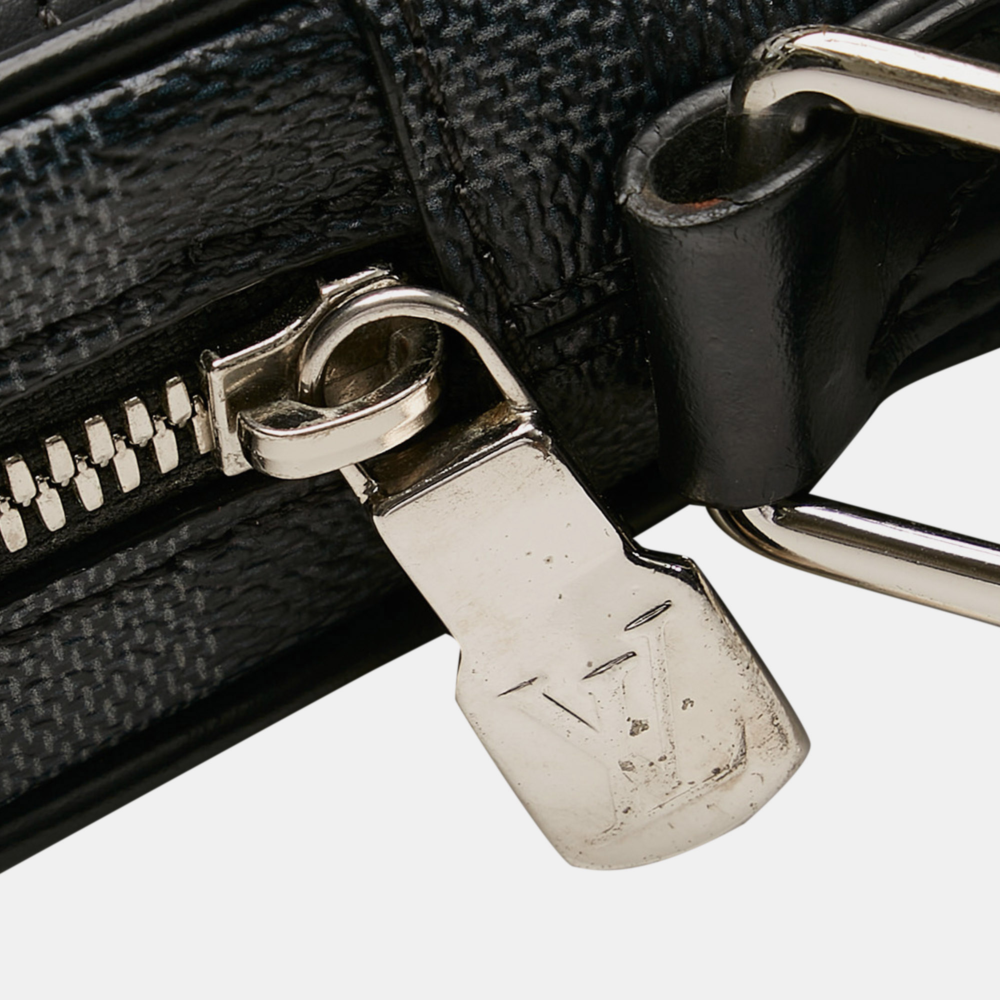 Louis Vuitton Black Damier Graphite Renaissance Map Danube Slim PM 