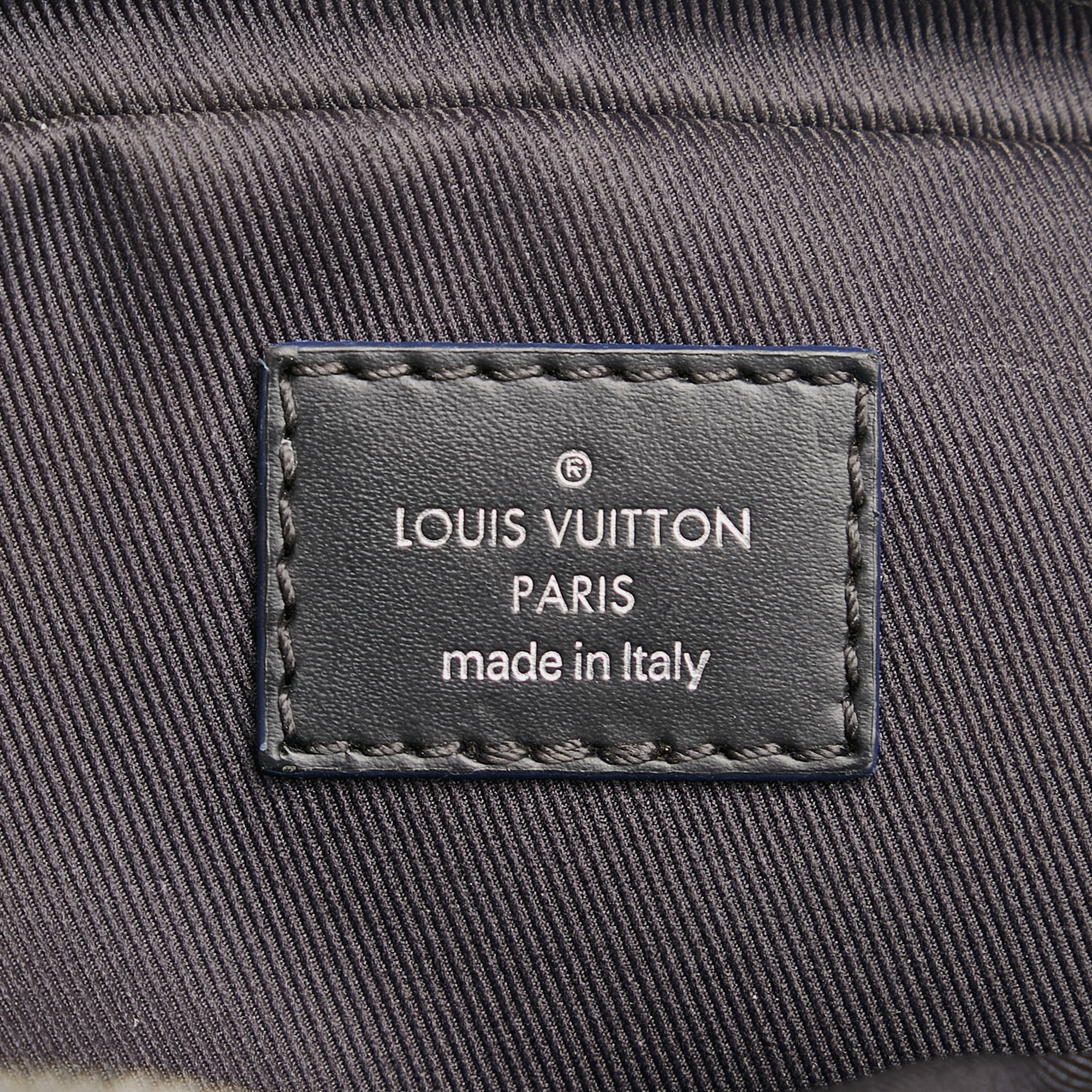 Louis Vuitton Black Damier Graphite Renaissance Map Danube Slim PM 